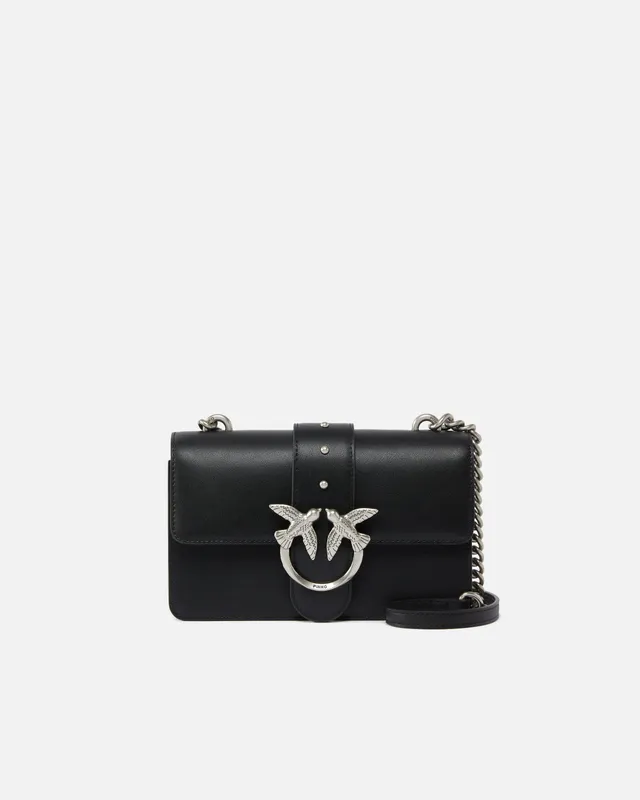 Pinko Mini Love Bag One Simply torebka czarna skórzana