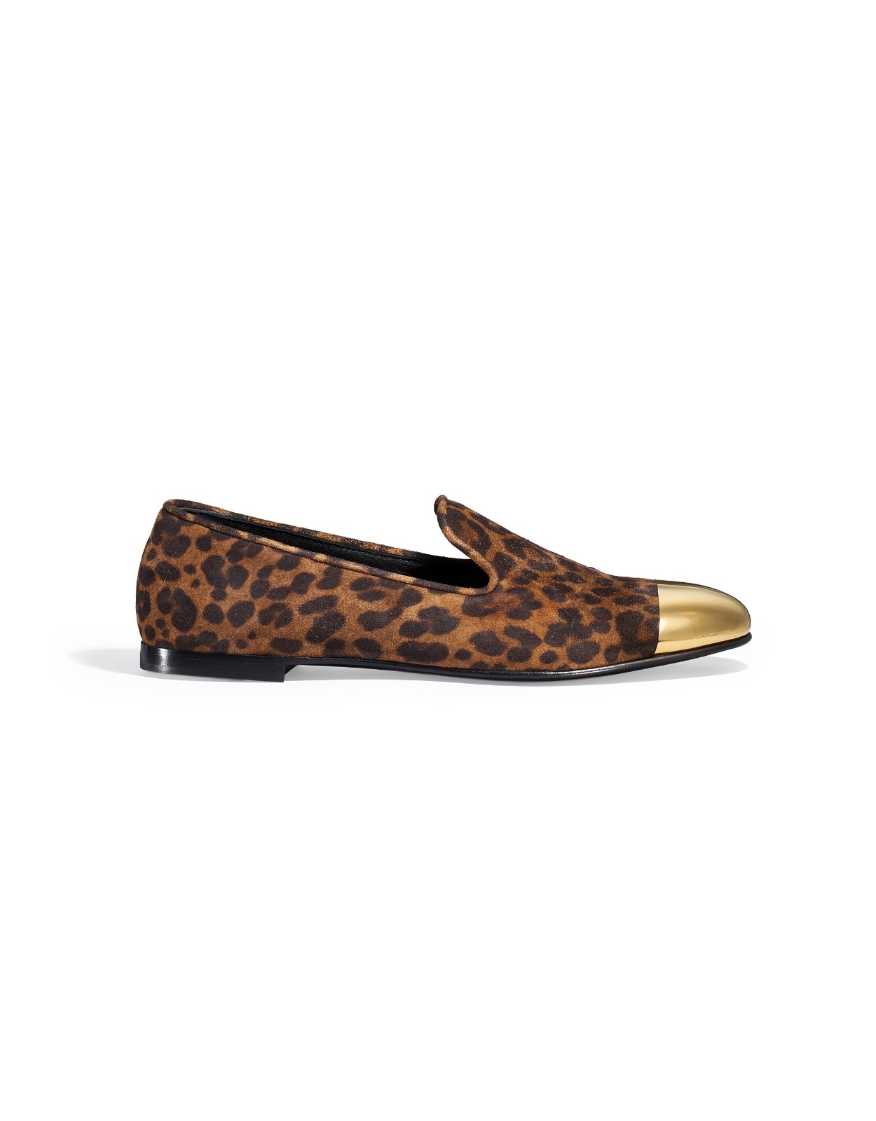 Temperley London Vesper mokasyny Leopard złoty nosek
