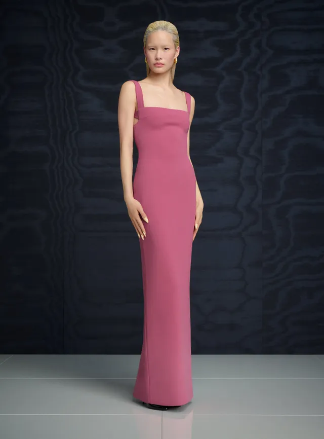 Solace London Joni maxi sukienka wieczorowa Dark Rose