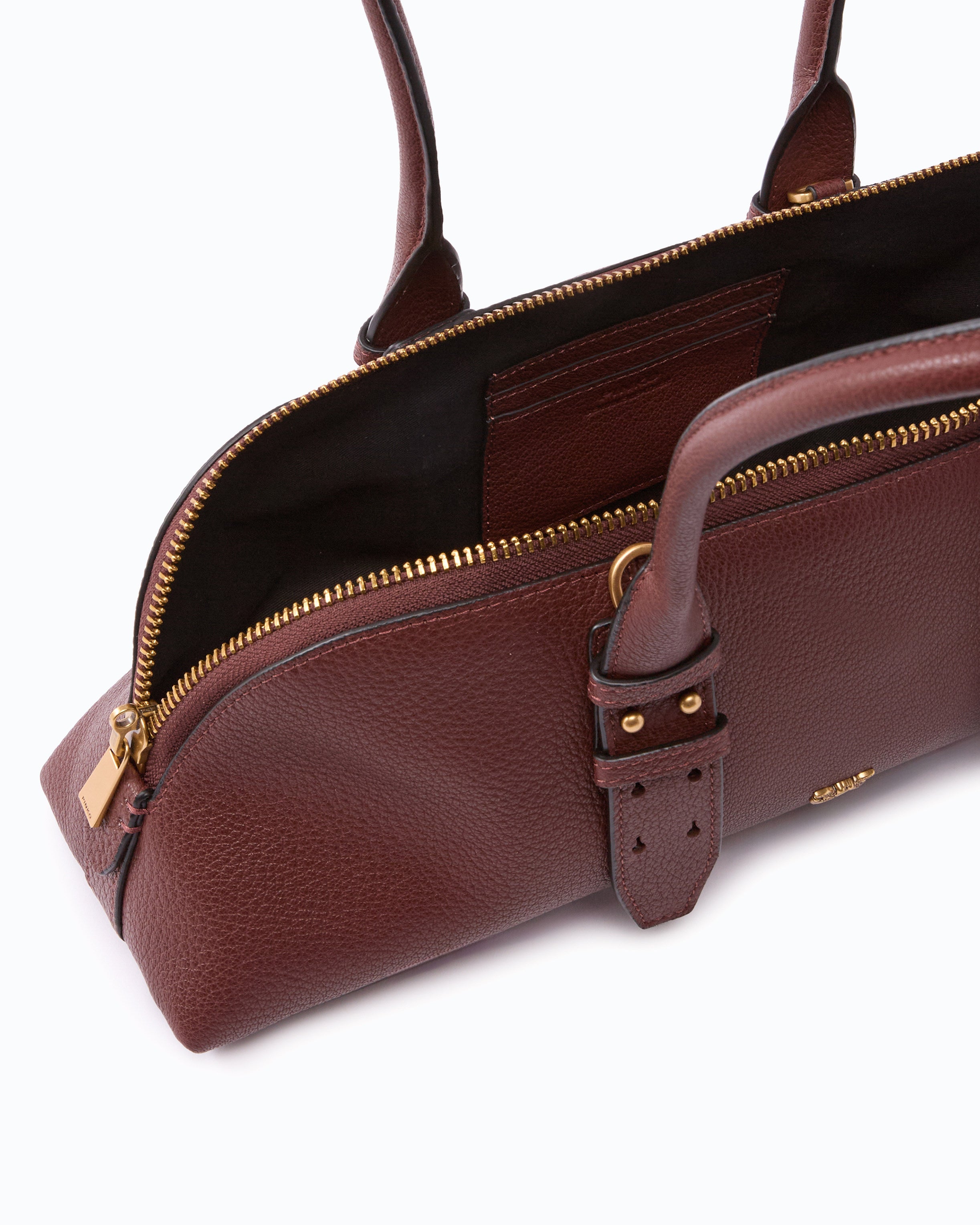 Pinko Escape Bag Horizontal torebka bowling skórzana