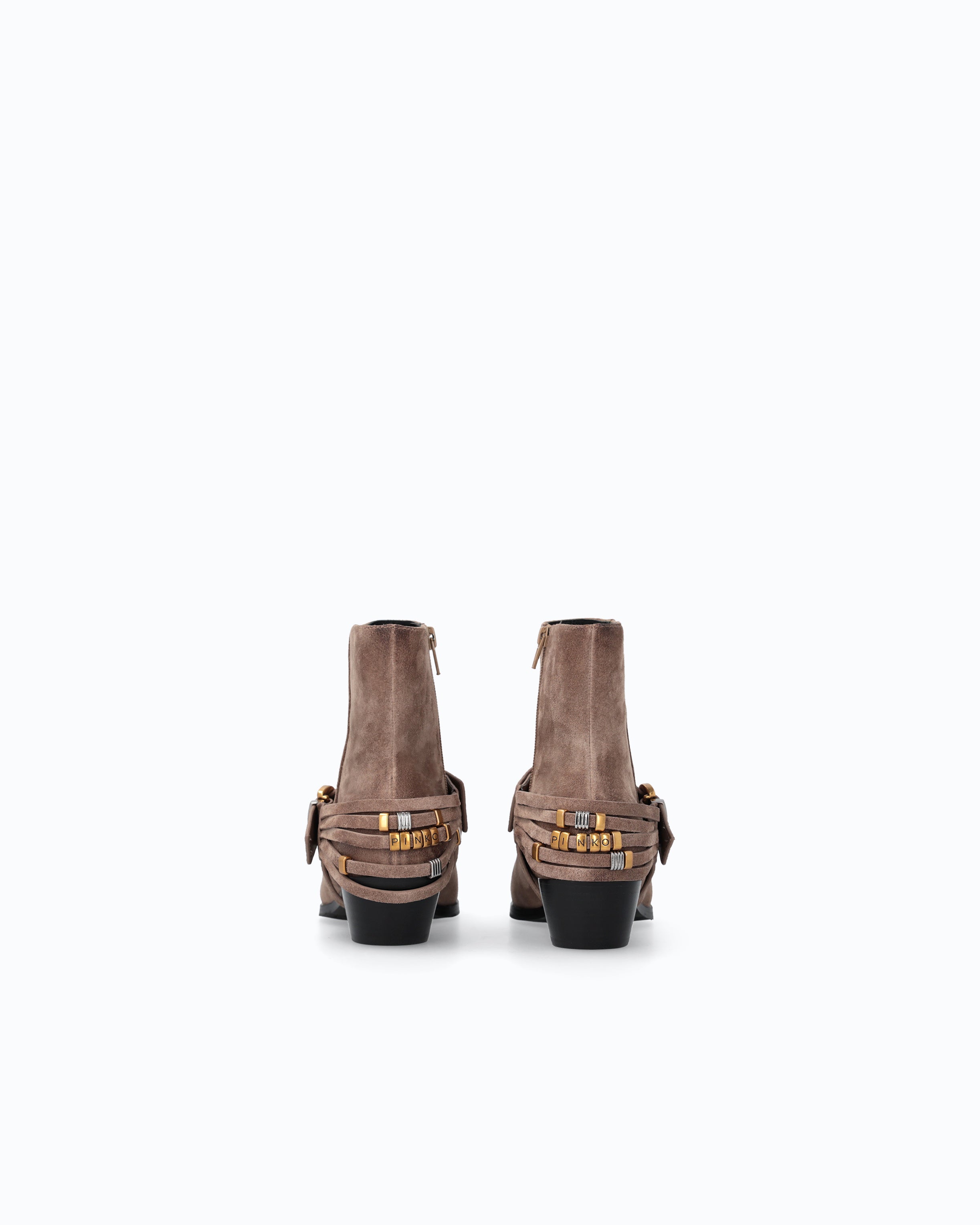 Pinko Jane 07 Ankle Boot botki zamszowe brązowe