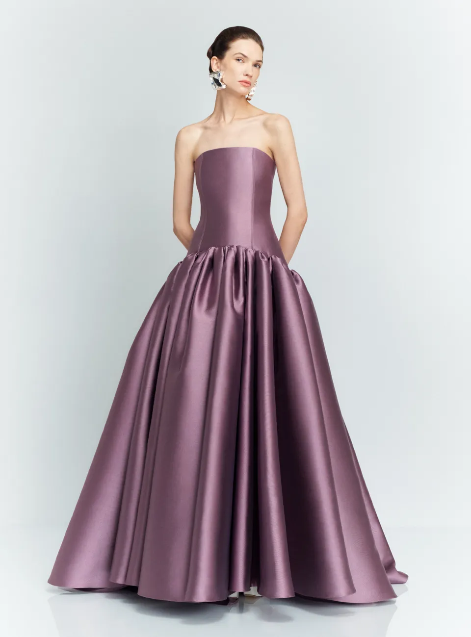 Solace London Cassias sukienka wieczorowa bordowa maxi