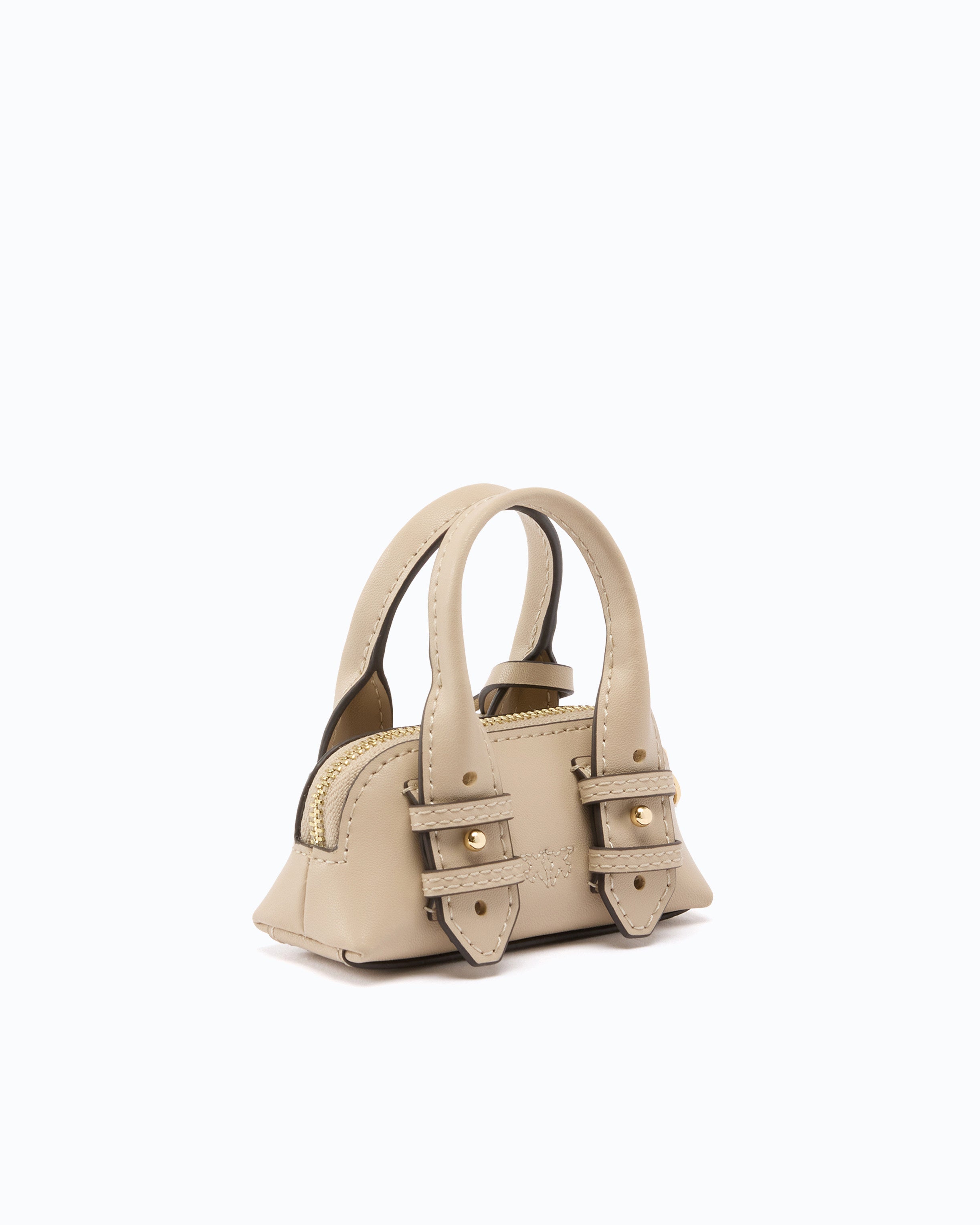Pinko Nano Escape Bag brelok skórzany mini bowling