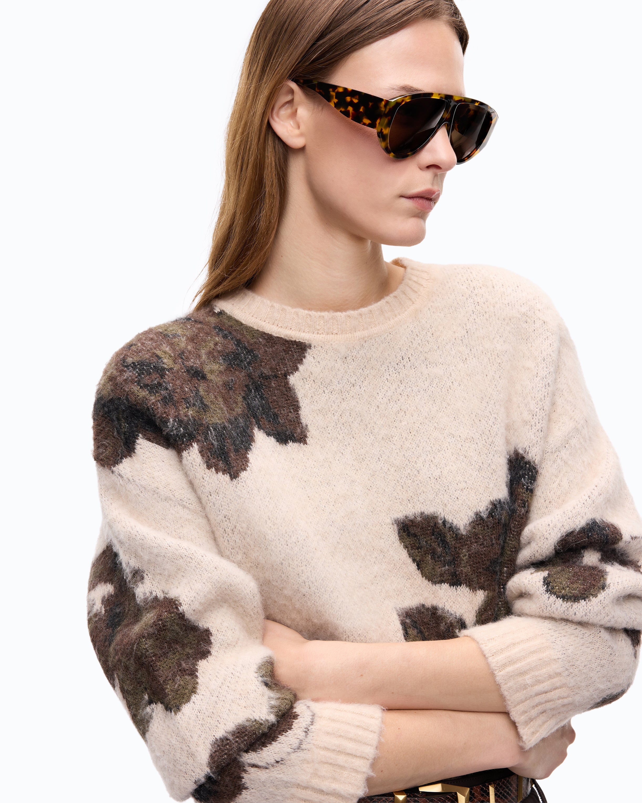 Pinko Ruggito Sweater sweter wełna alpaka