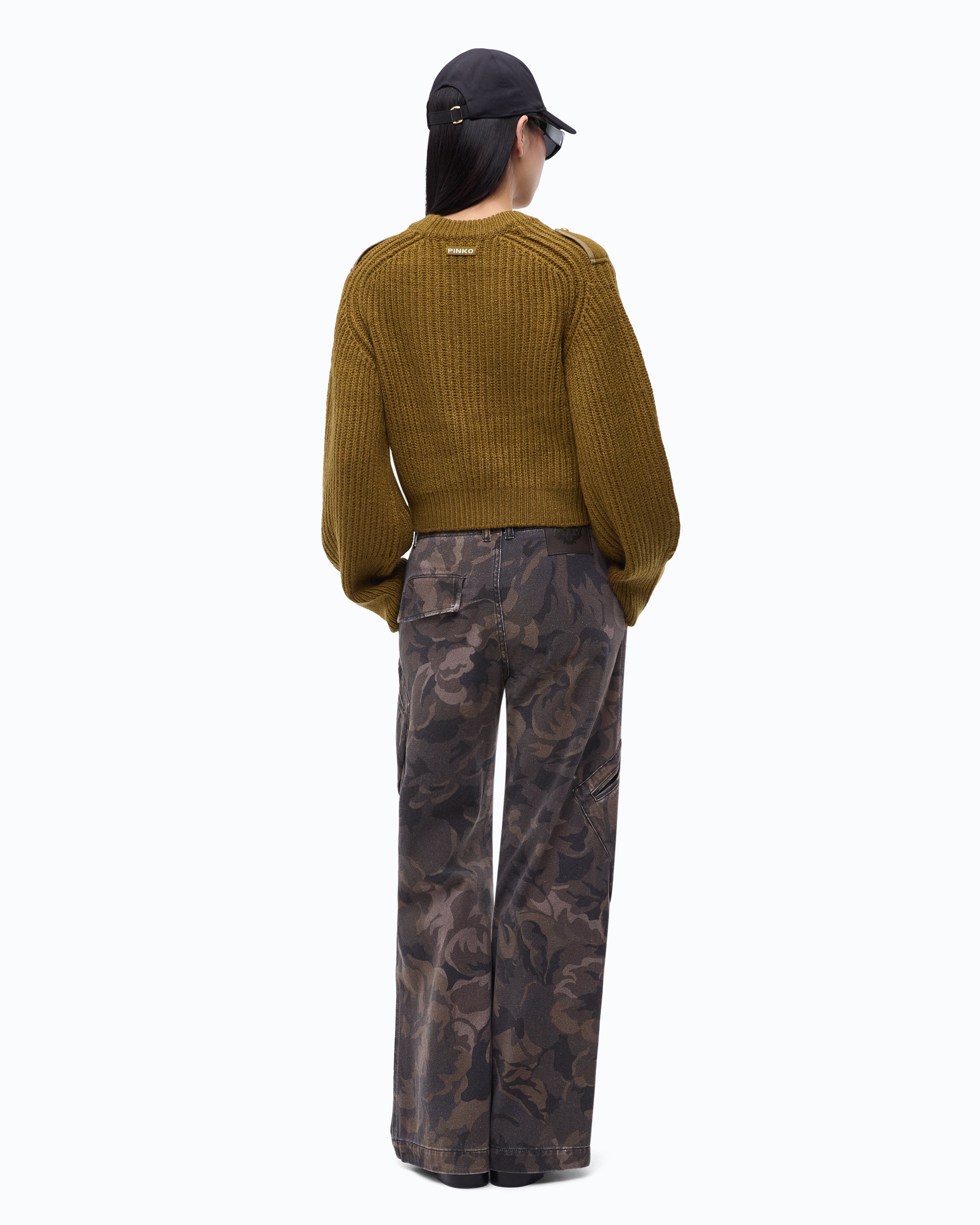 Pinko Miagolio Sweater sweter wełniany z kieszonką