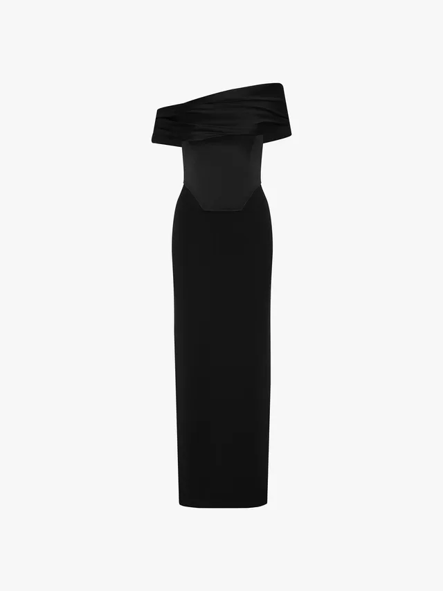 Solace London Crawford sukienka Black gorsetowa