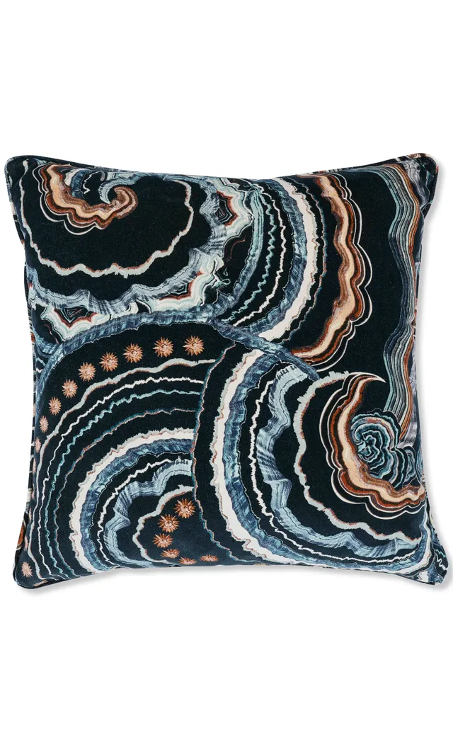 Temperley London Fantasia Velvet poduszka Eclipse 65x65