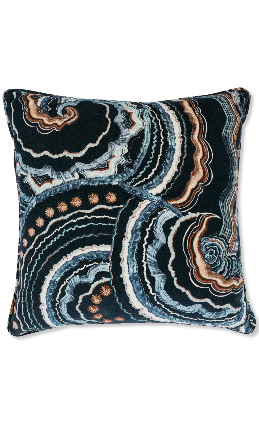 Temperley London Fantasia Velvet poduszka Eclipse 65x65