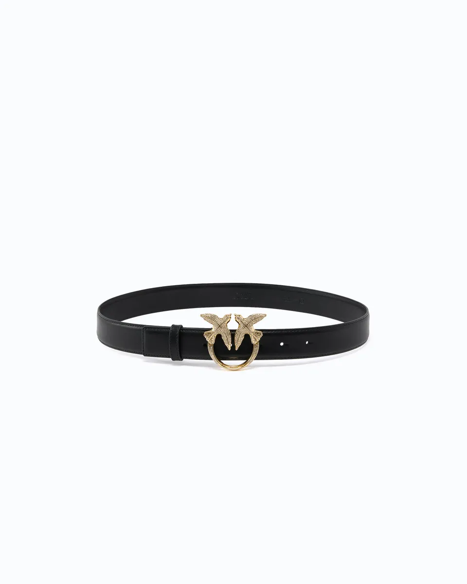 Pinko Low Love Berry pasek czarny 2,5 cm
