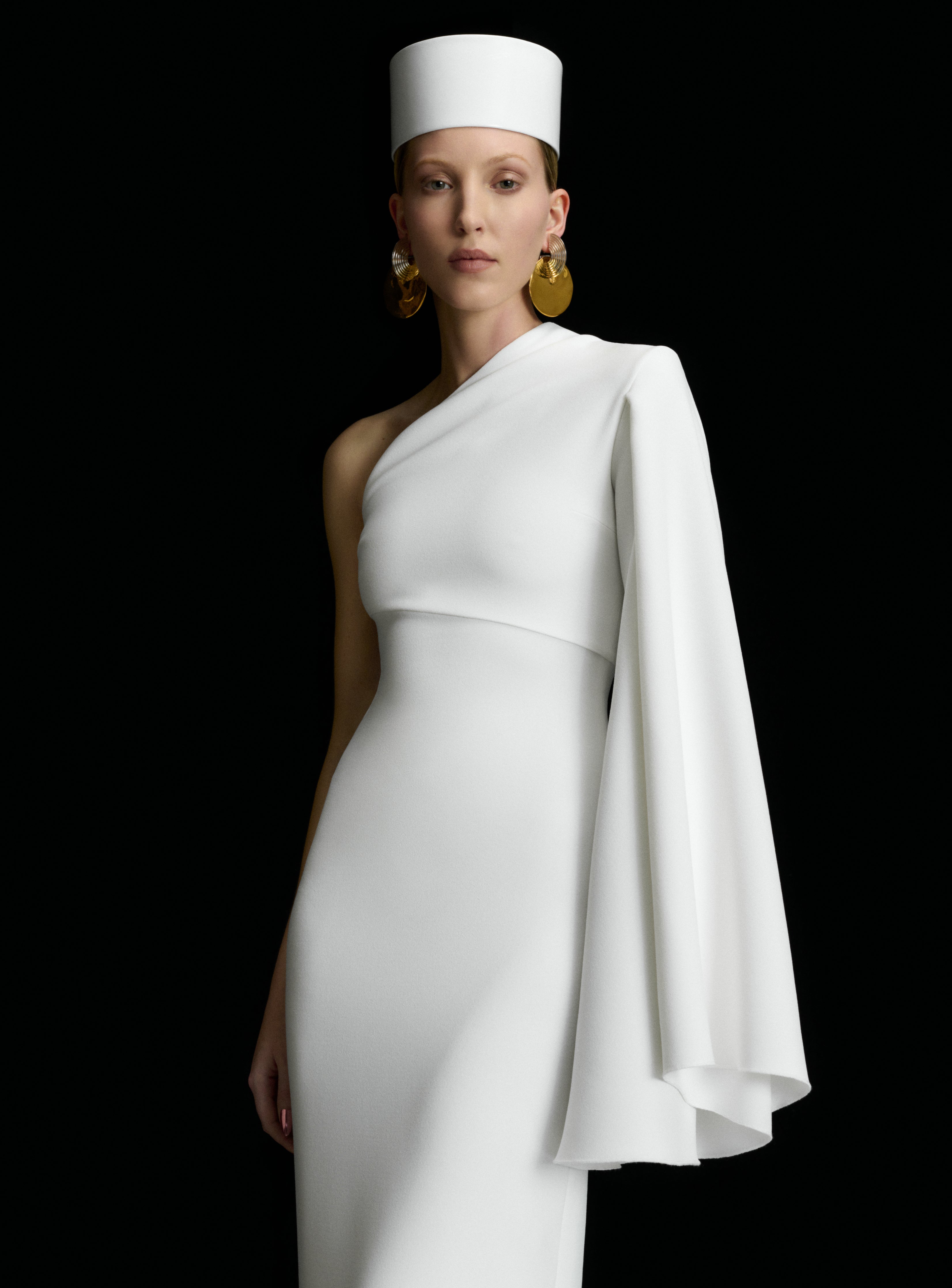Solace London Elisa sukienka wieczorowa kremowa maxi
