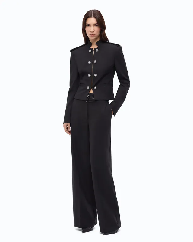 Pinko Mini Jacket kurtka czarna z kryształkami