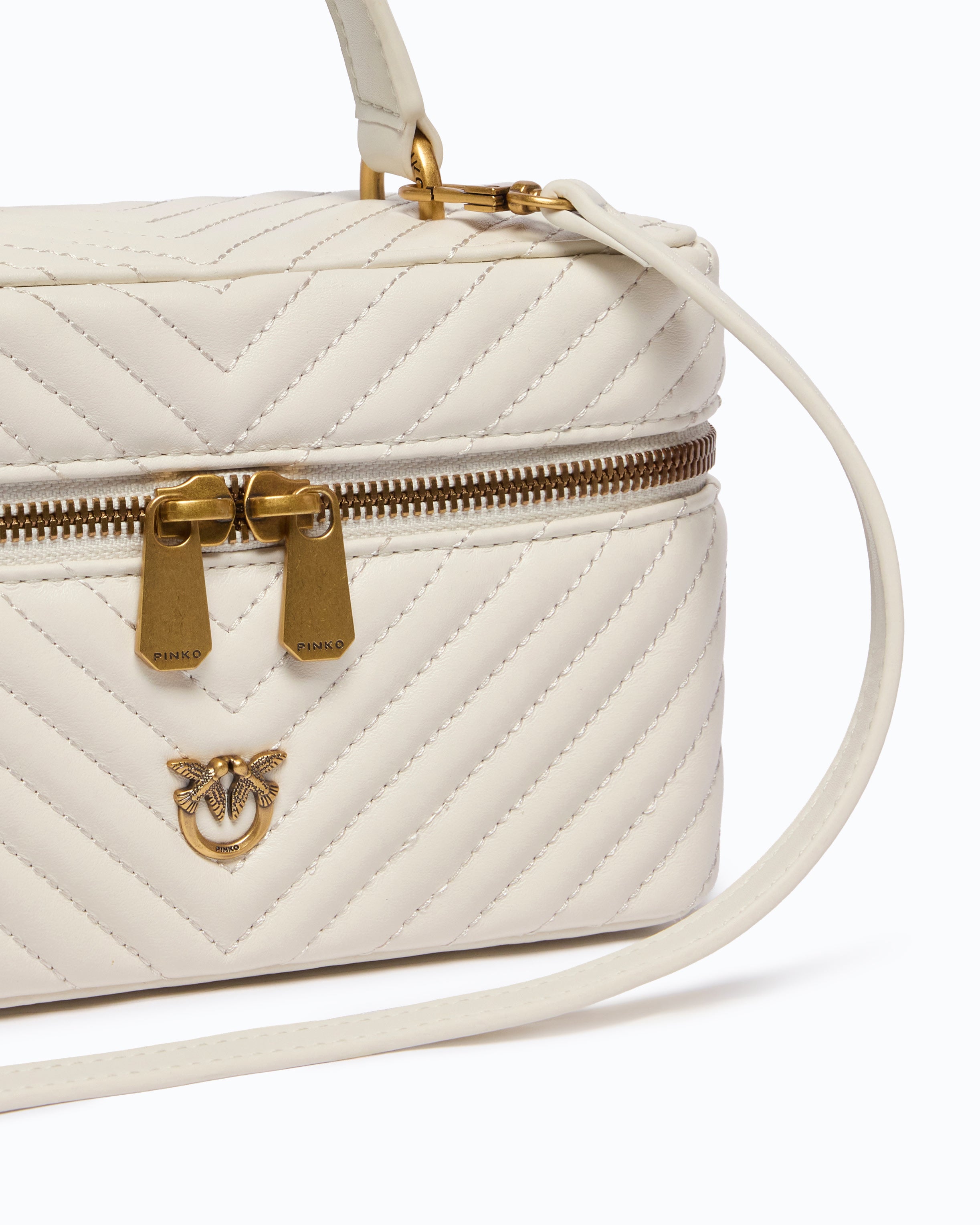 Pinko Vanity Soft Mini kosmetyczka biała skóra