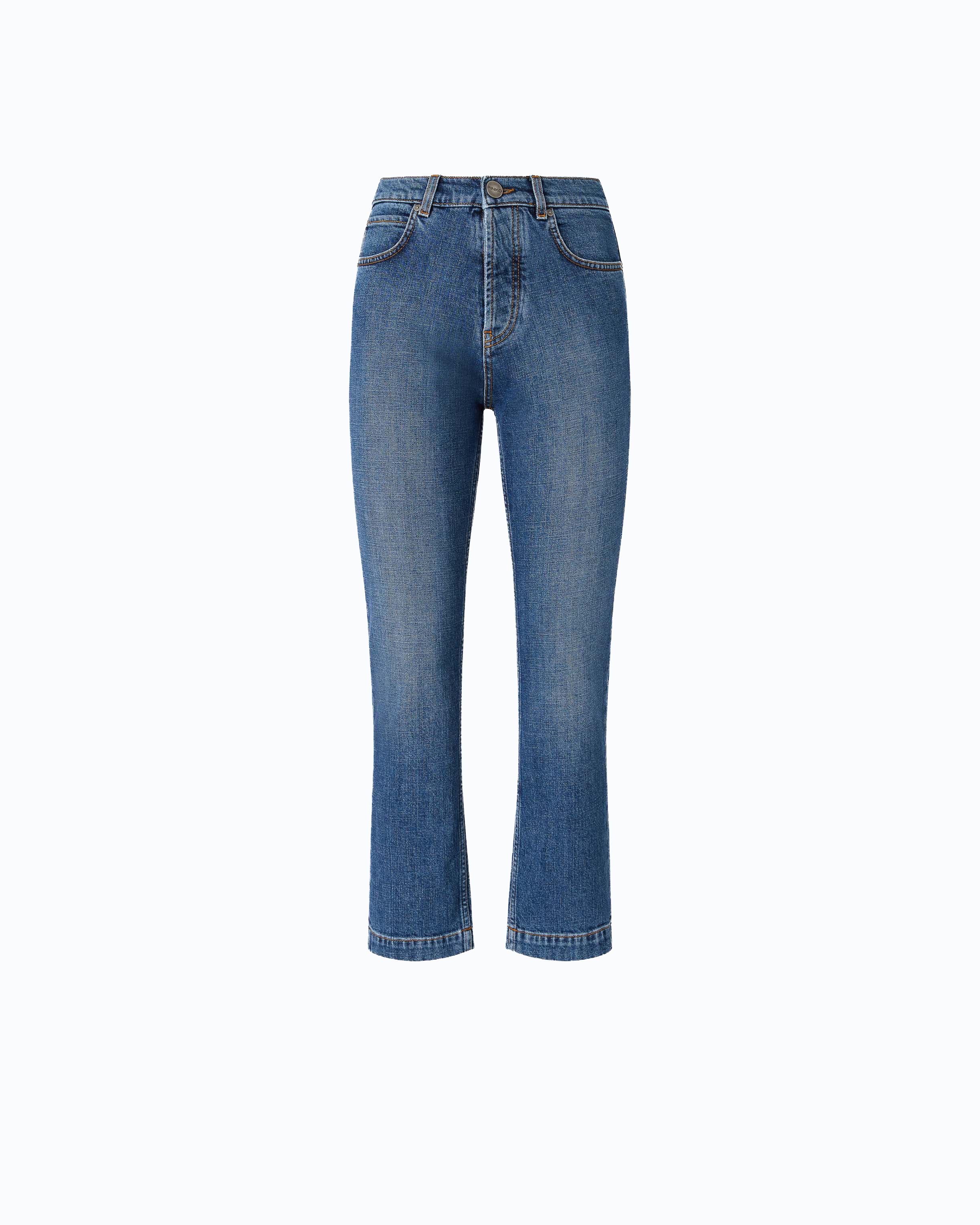 Pinko Sue Slim Comfort jeansy cropped jasnoniebieskie