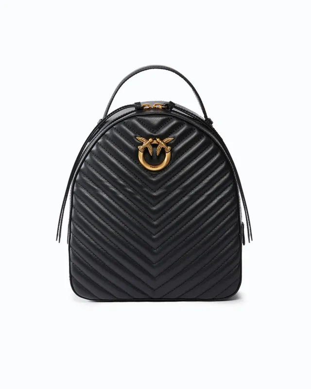 Pinko Love Click Classic plecak skórzany czarny