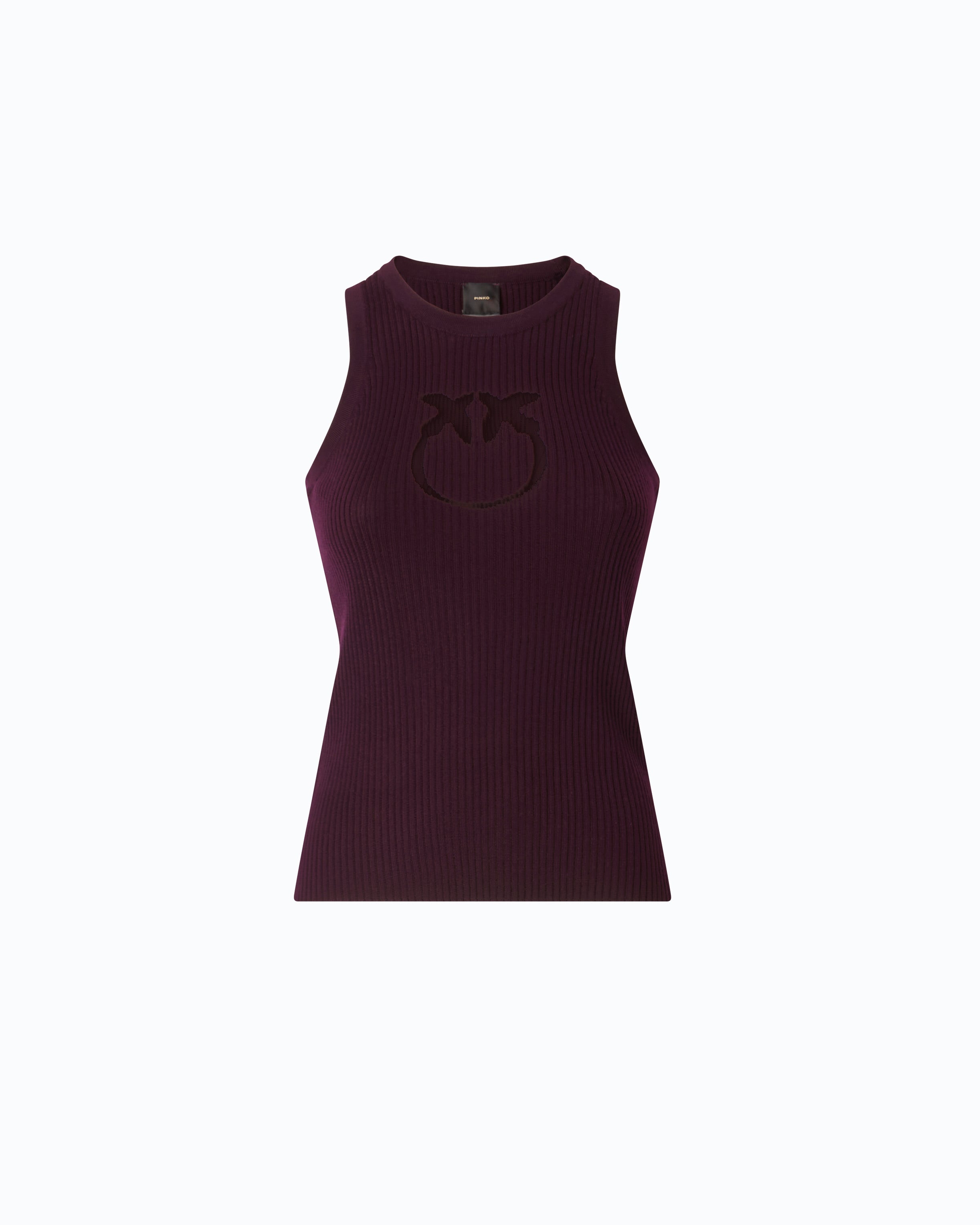 Pinko Newcastle Tank Top top fioletowy wełna