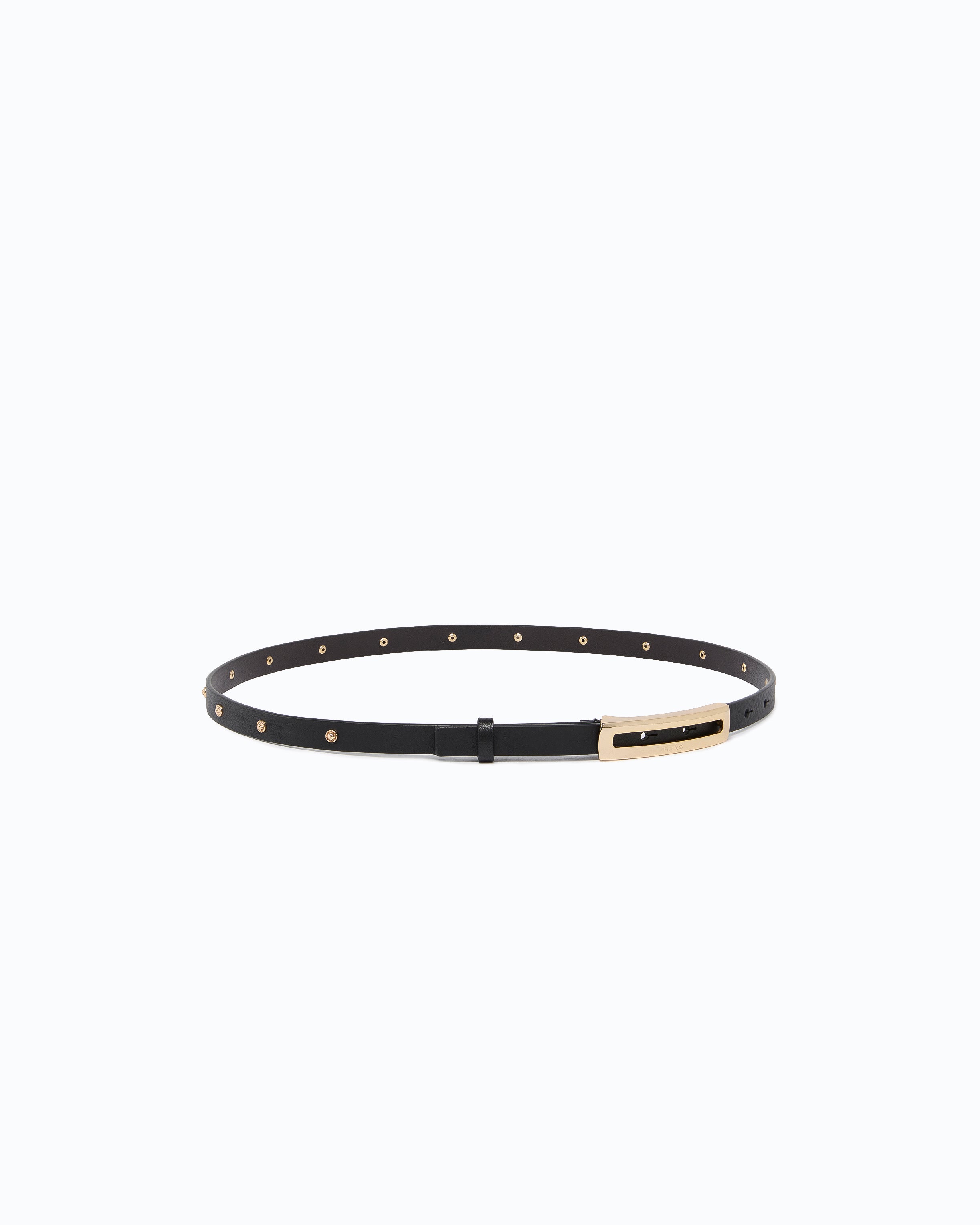 Pinko High Belt H1 pasek czarny 1 cm