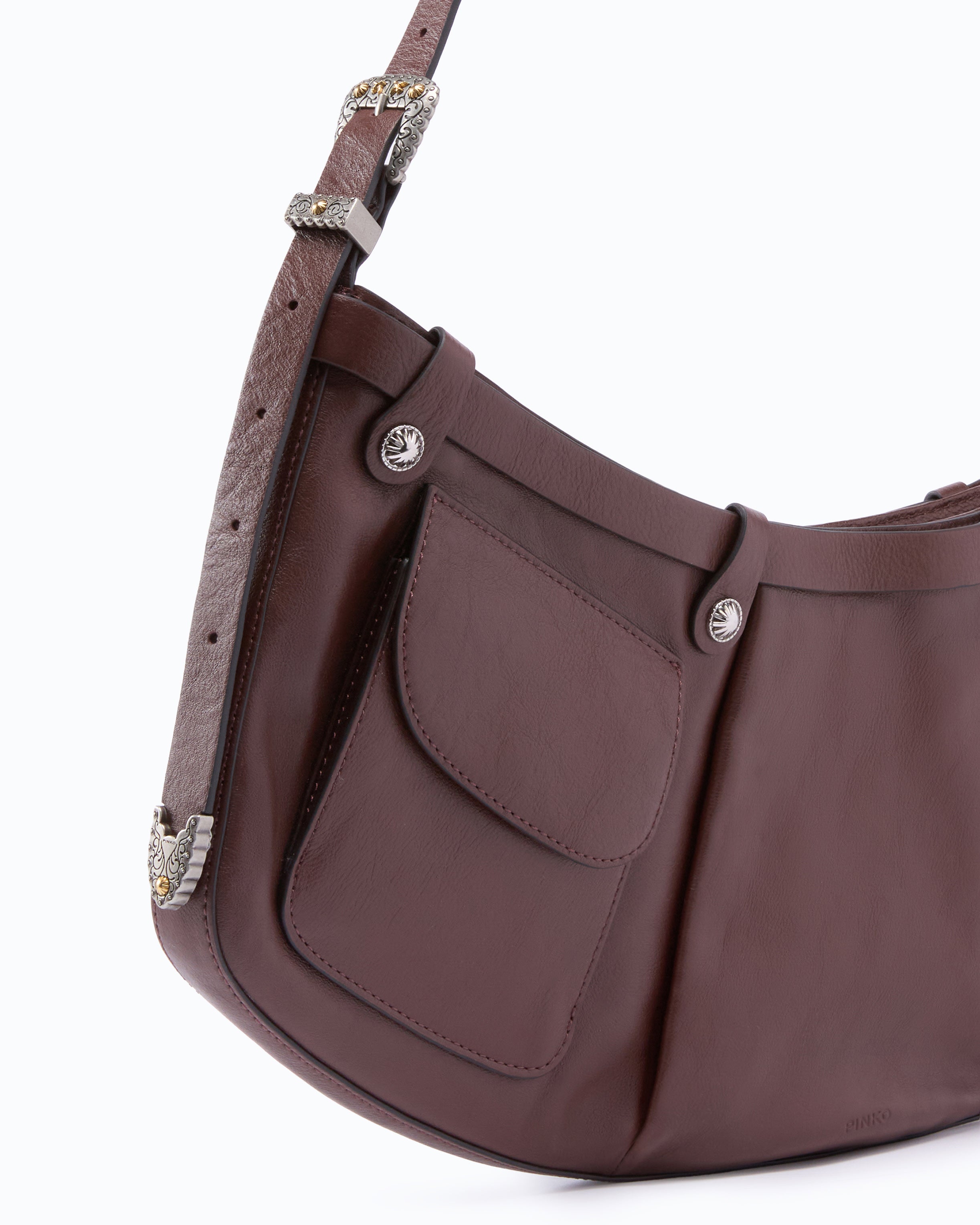 Pinko Pocket Body Bag torebka skórzana z kieszeniami
