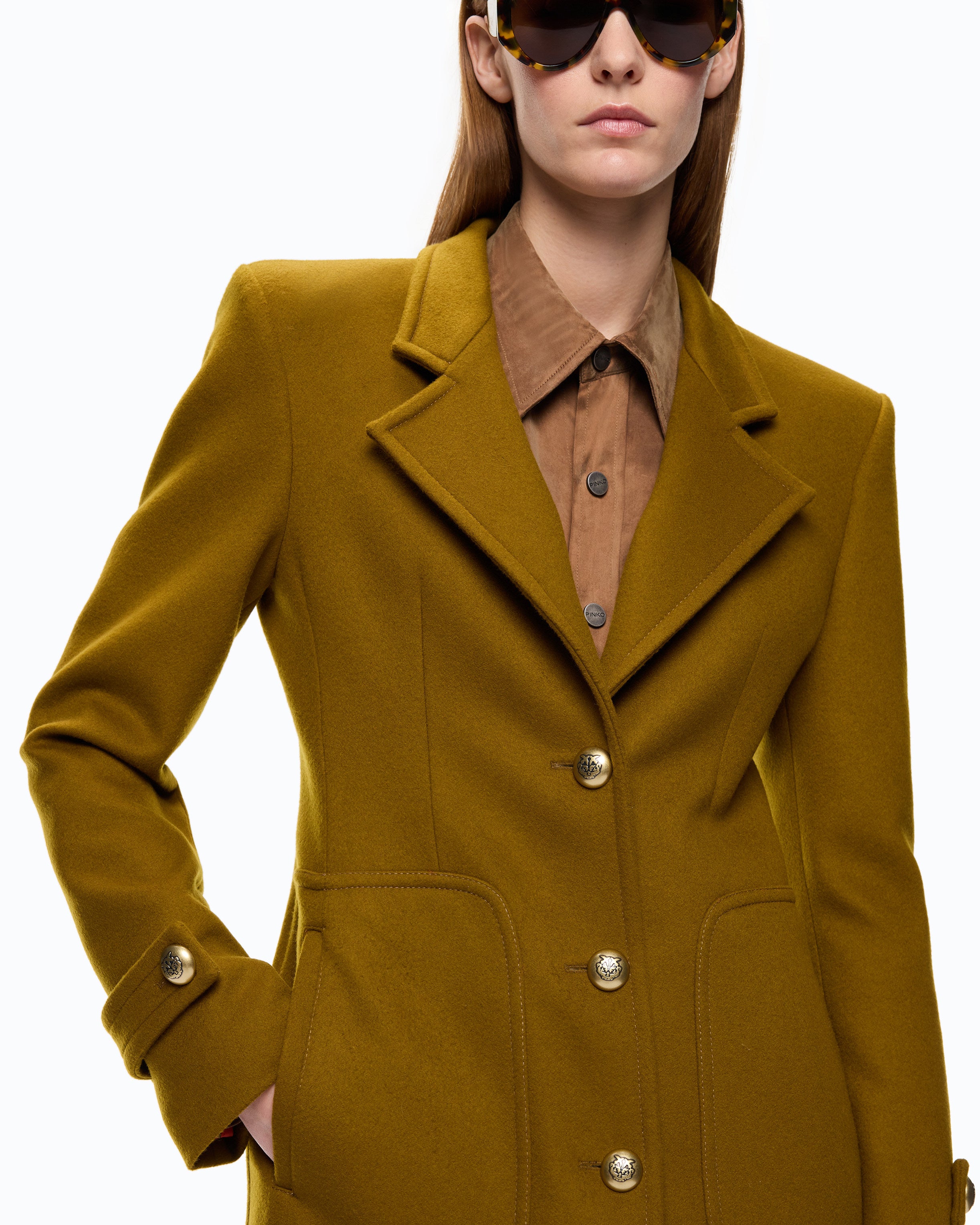 Pinko Verici Coat płaszcz wełniany długi
