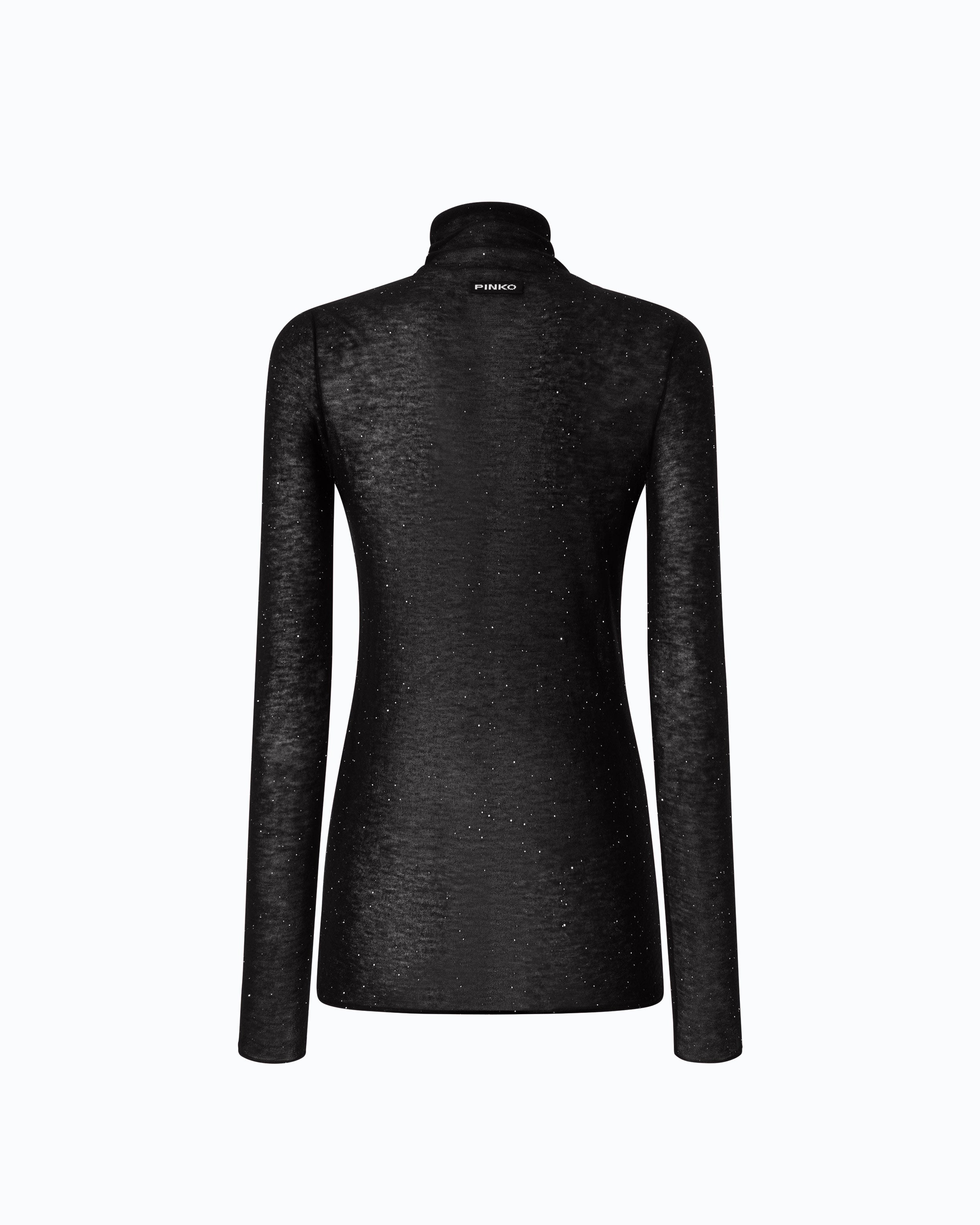 Pinko Moss Sweater sweter golf cekiny dopasowany