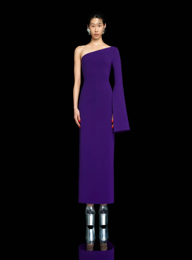 Solace London Alina Maxi Dress sukienka fioletowa