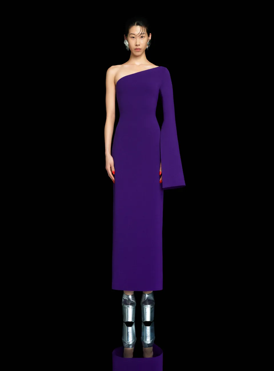 Solace London Alina Maxi Dress sukienka fioletowa