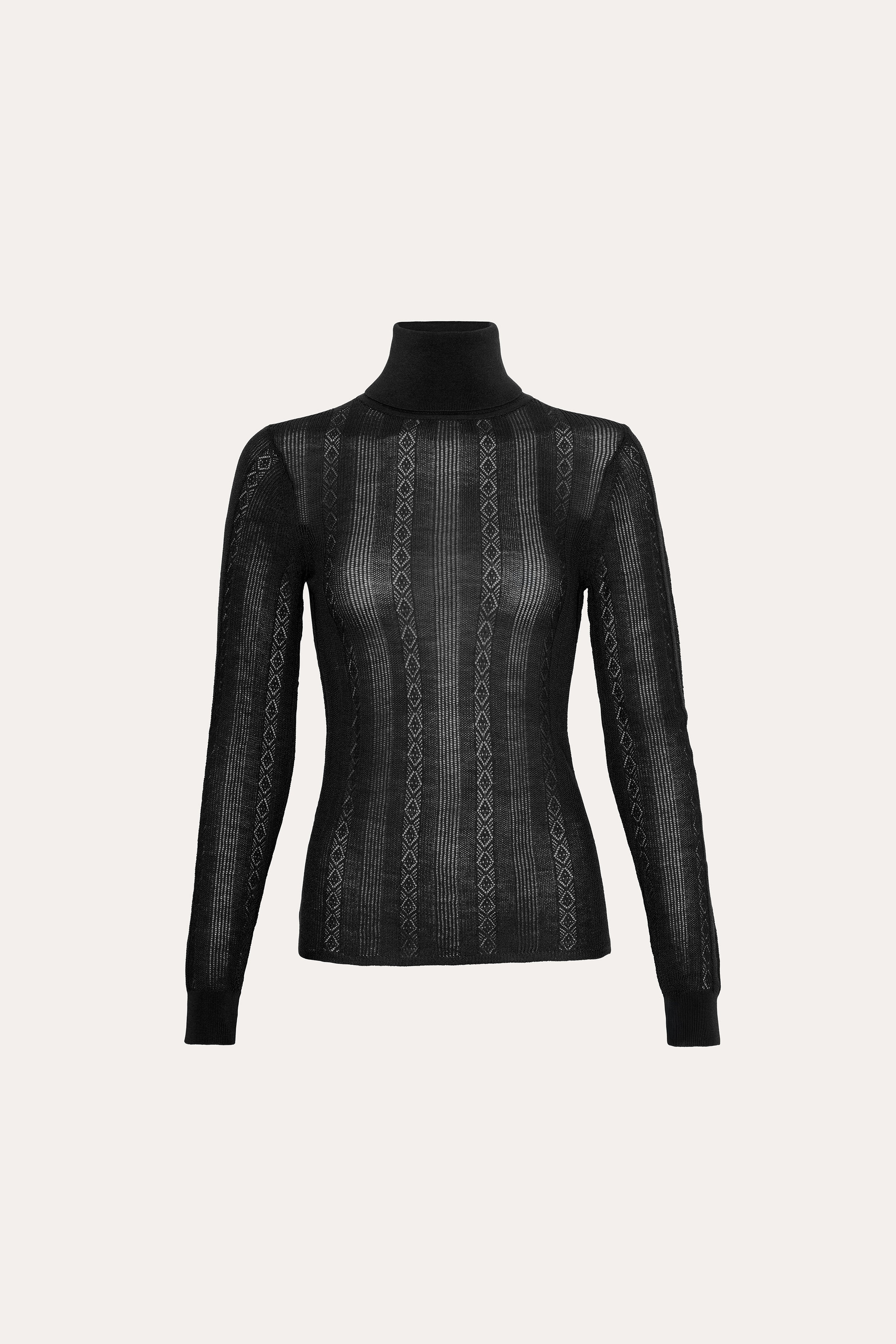 Elie Tahari Silk ED5YG505 Sweter golf czarny