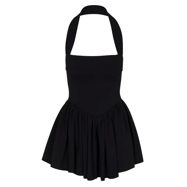 Delfi Collective Megan sukienka mini czarna halter