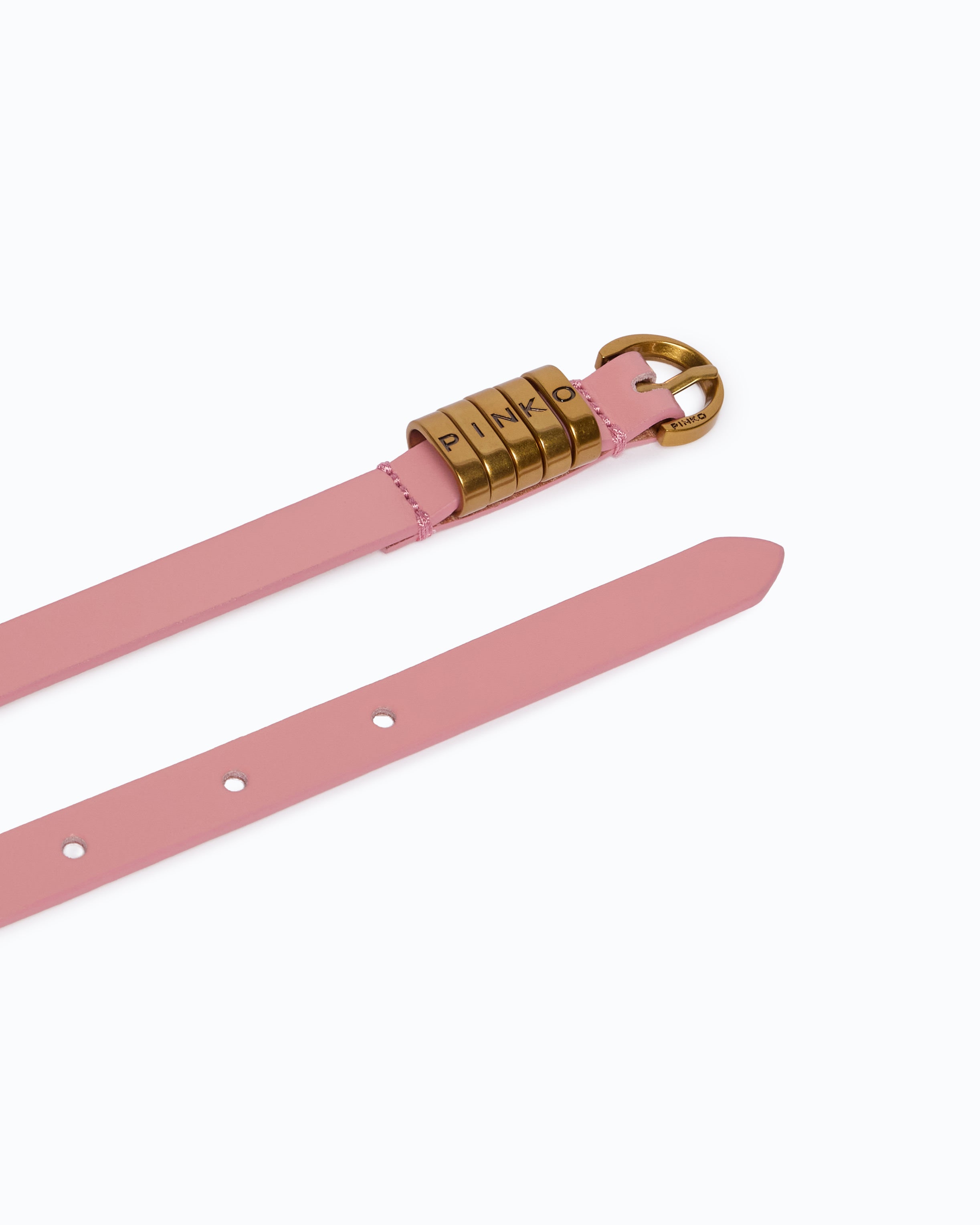 Pinko Saddle Belt H1 pasek skórzany 1,2 cm
