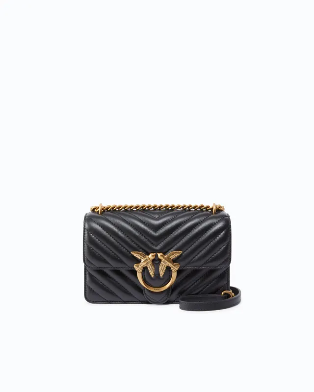Pinko Love One Mini torebka czarna chevron