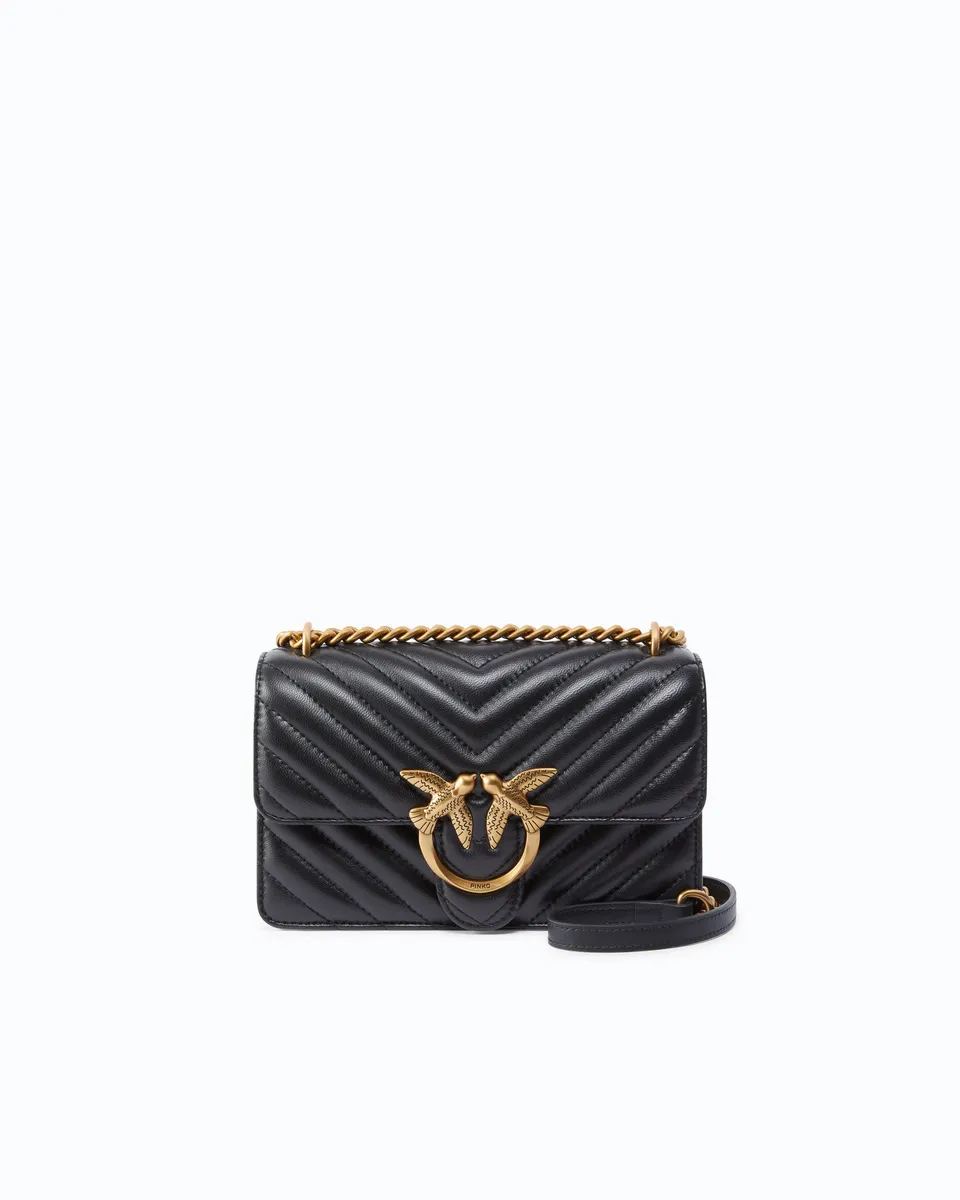 Pinko Love One Mini torebka czarna chevron