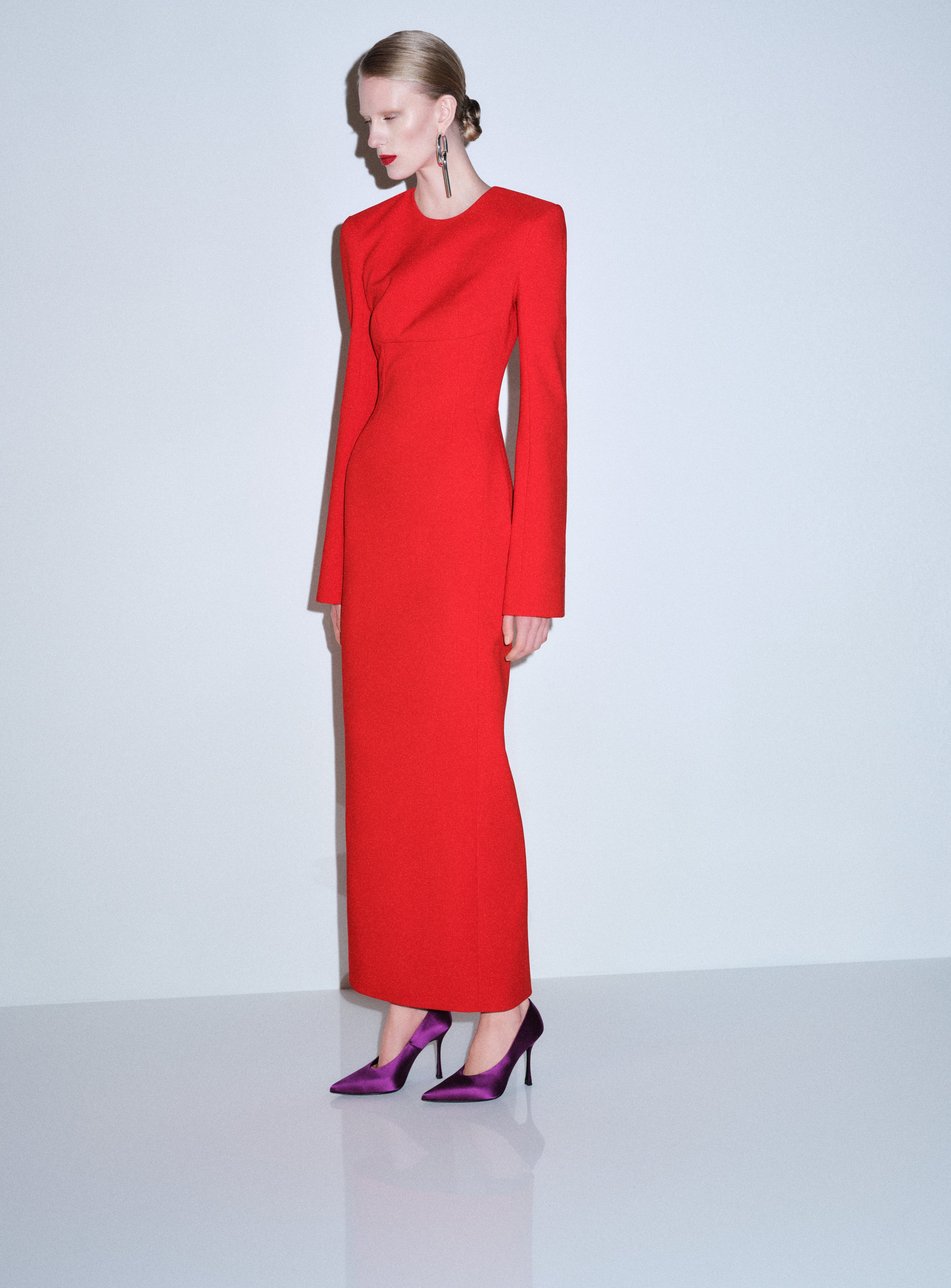 SOLACE LONDON The Corday Maxi Dress sukienka czerwona