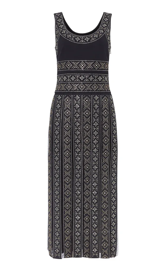 Temperley London Gallantry sukienka czarna midi