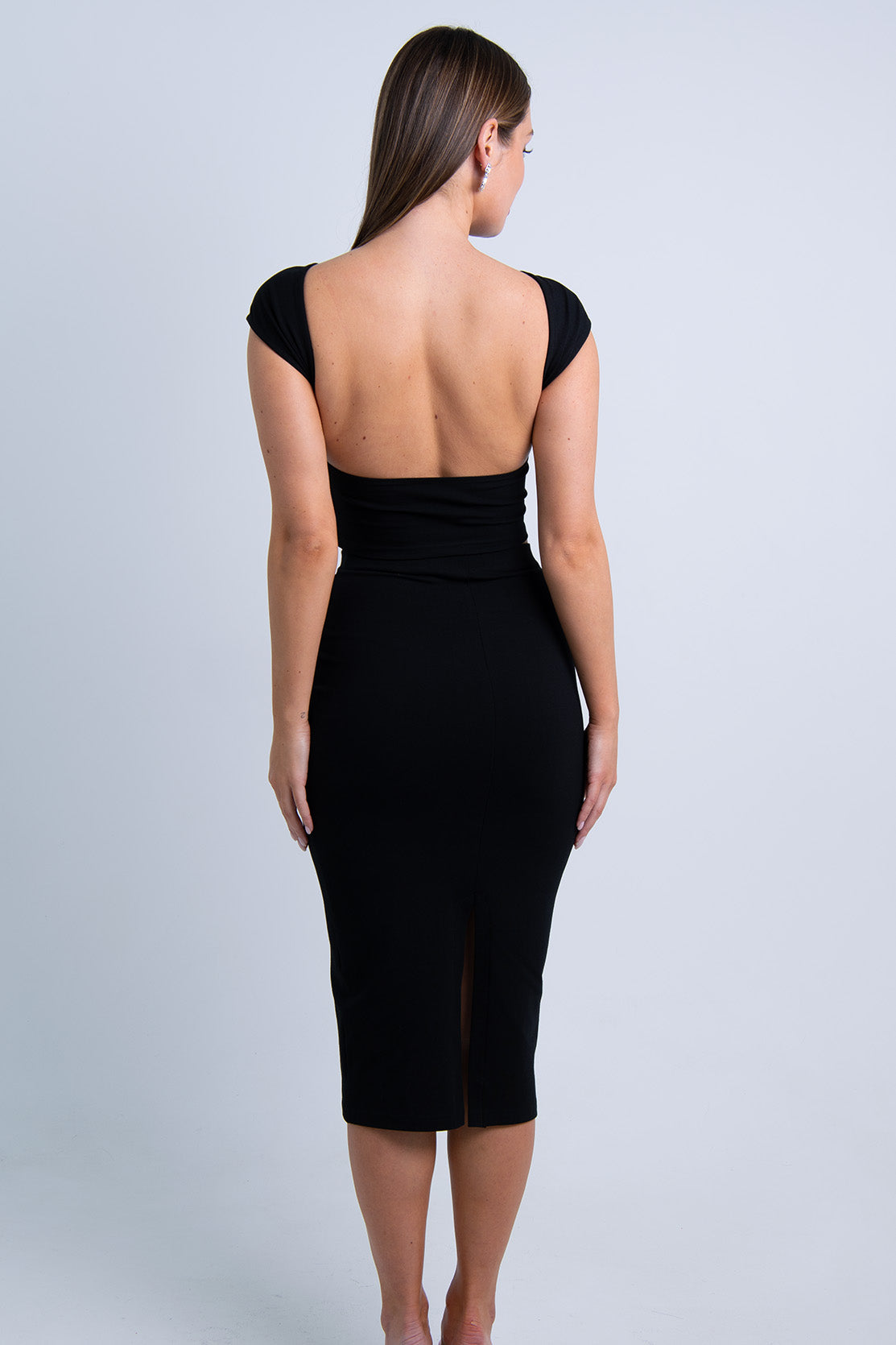 Nudyess Grace top bawełniany Black odkryte plecy