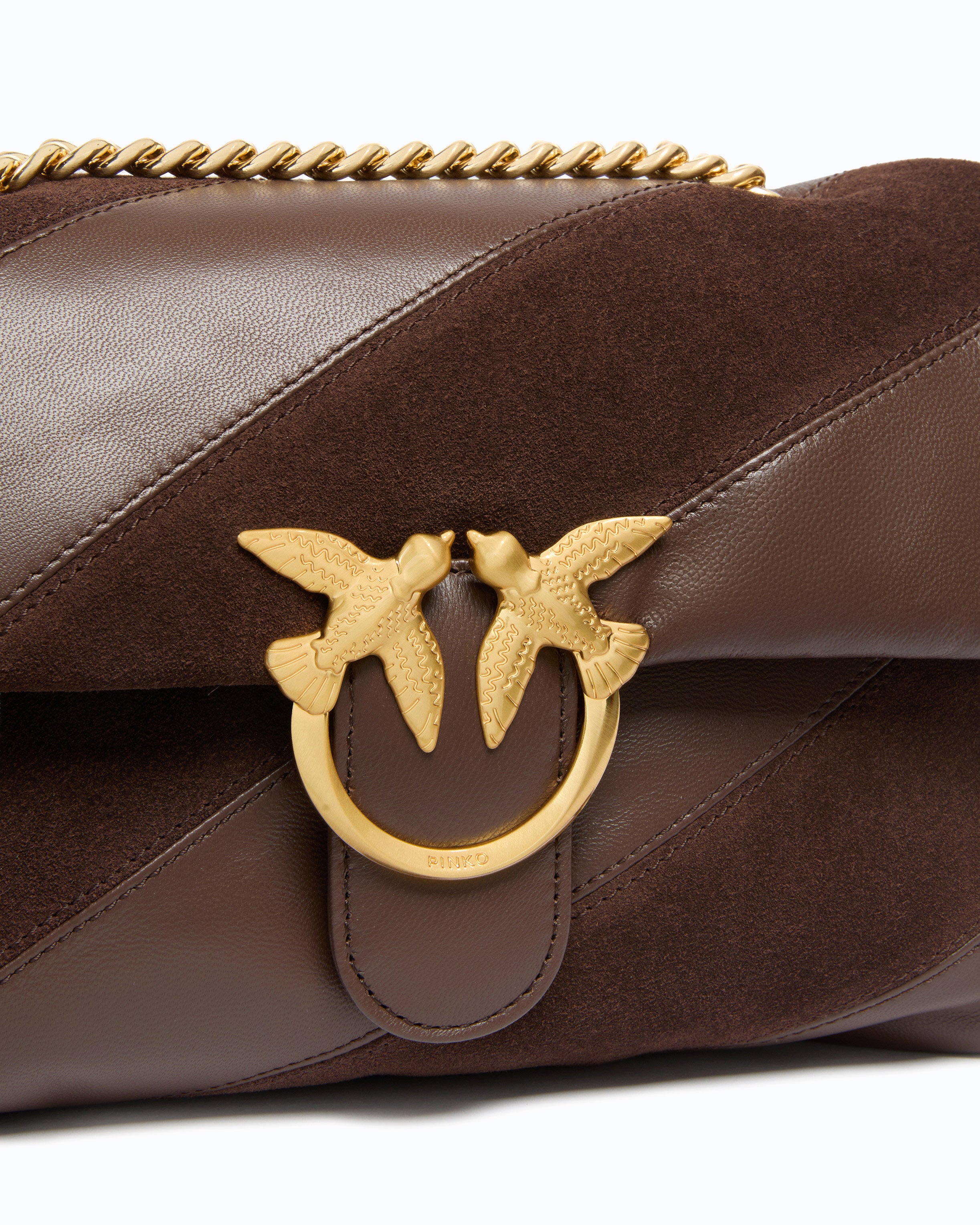 Pinko Love Bag Puff Classic torebka brązowa pikowana
