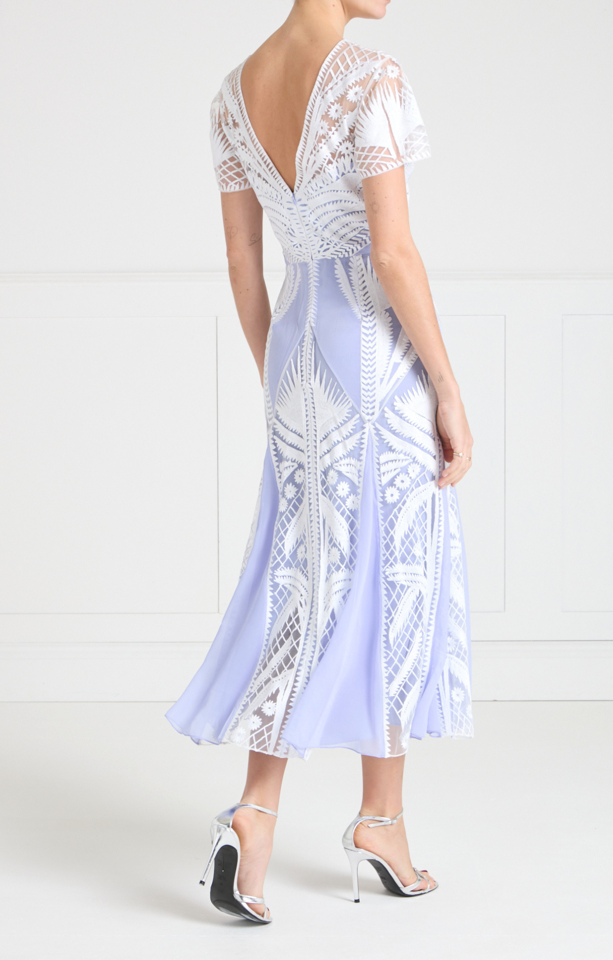 Temperley London Giselle Dress sukienka lawendowa midi