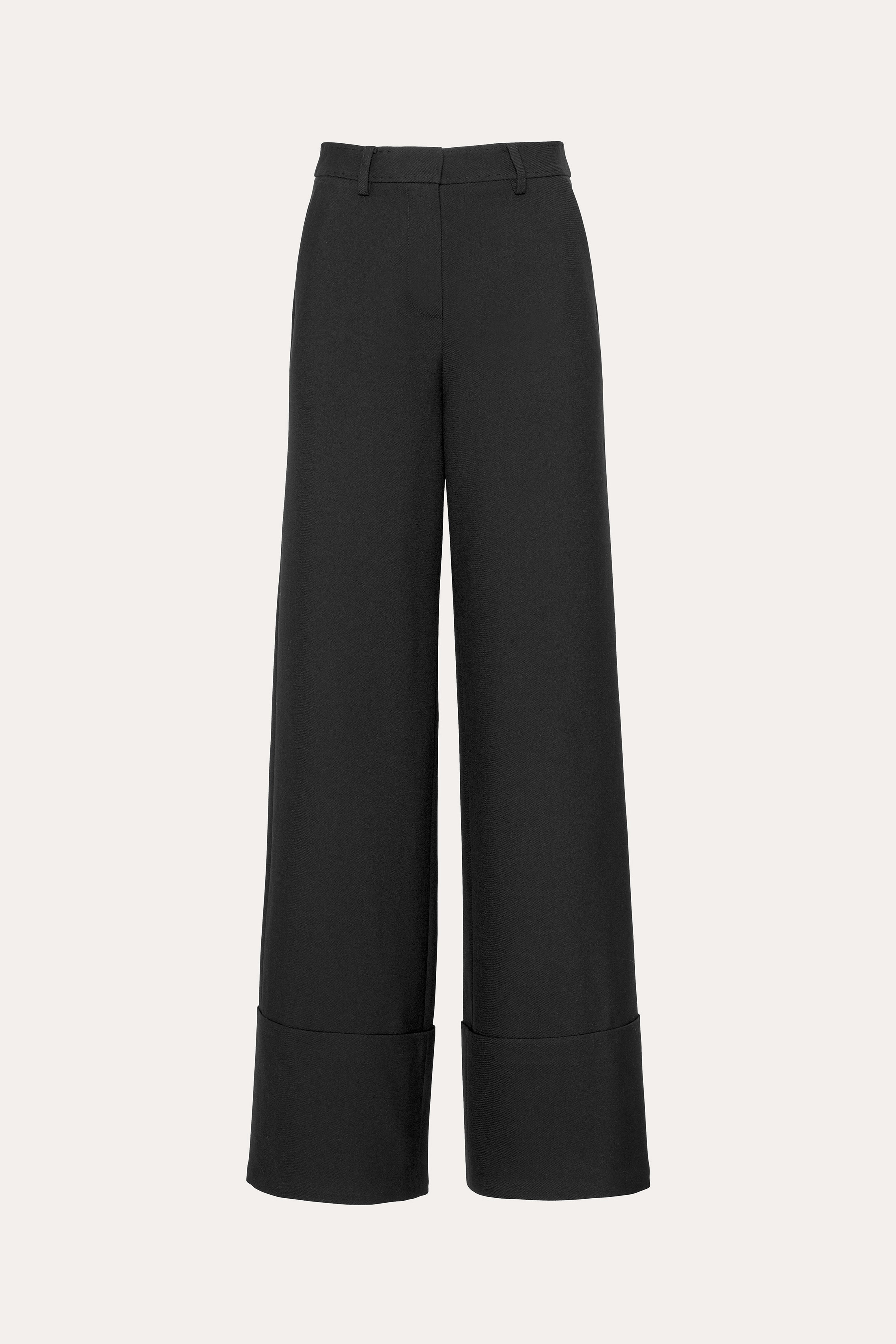 Elie Tahari ED011205 spodnie garniturowe czarne wide leg
