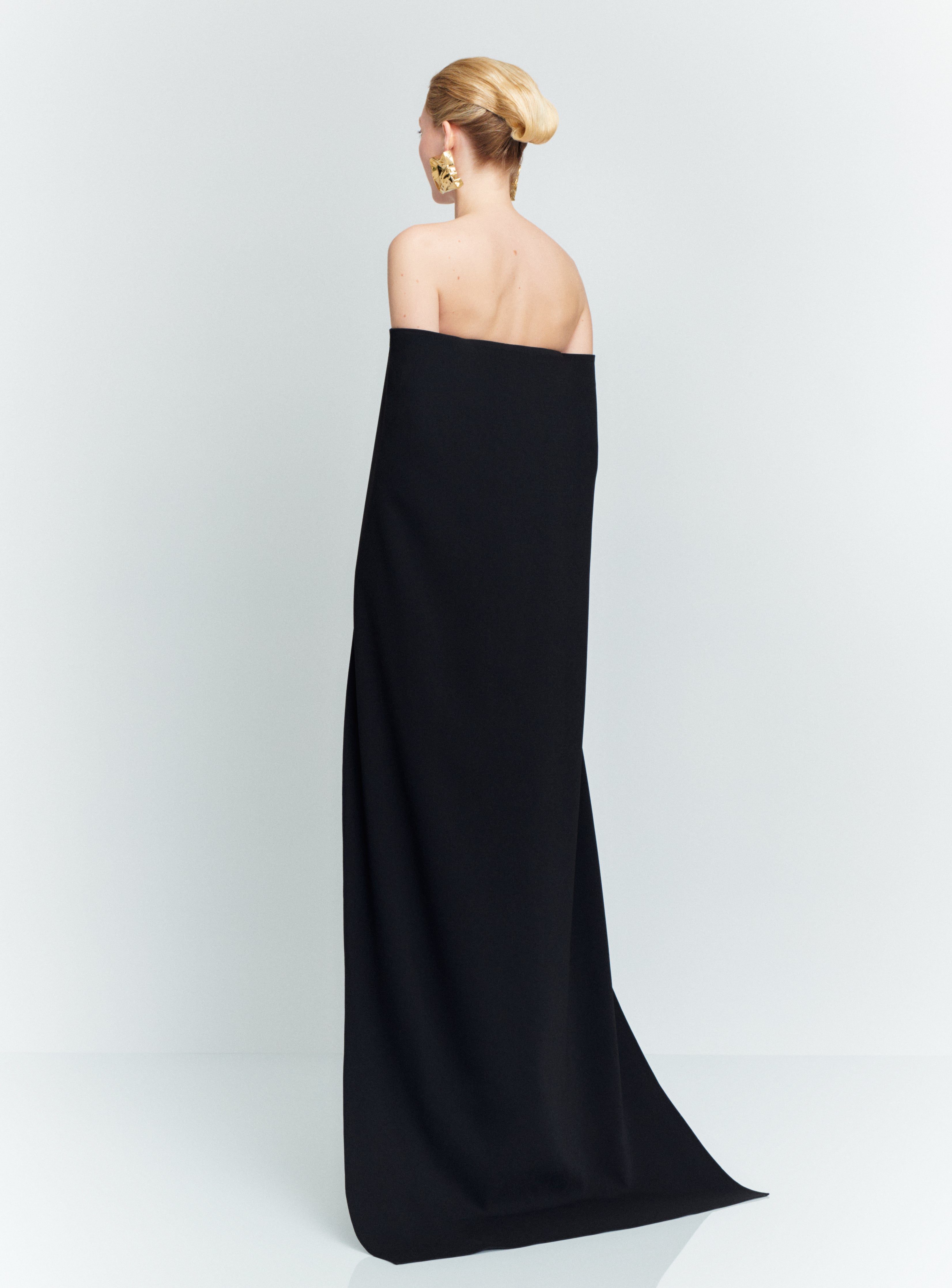 Solace London Fia sukienka maxi czarna bez ramiączek