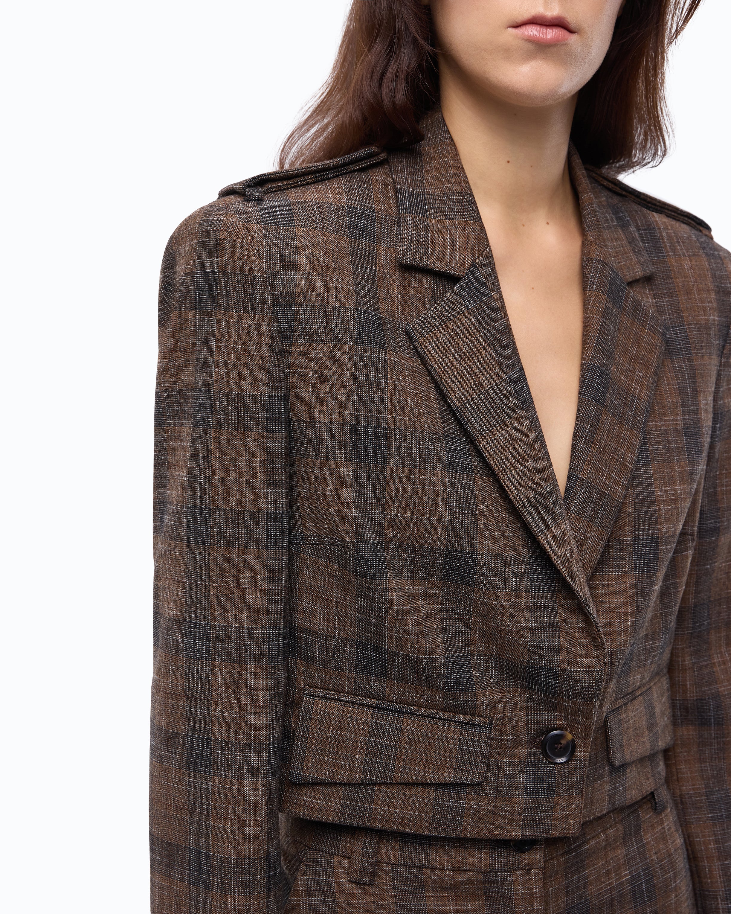 Pinko Manna Jacket żakiet pepitka czarny