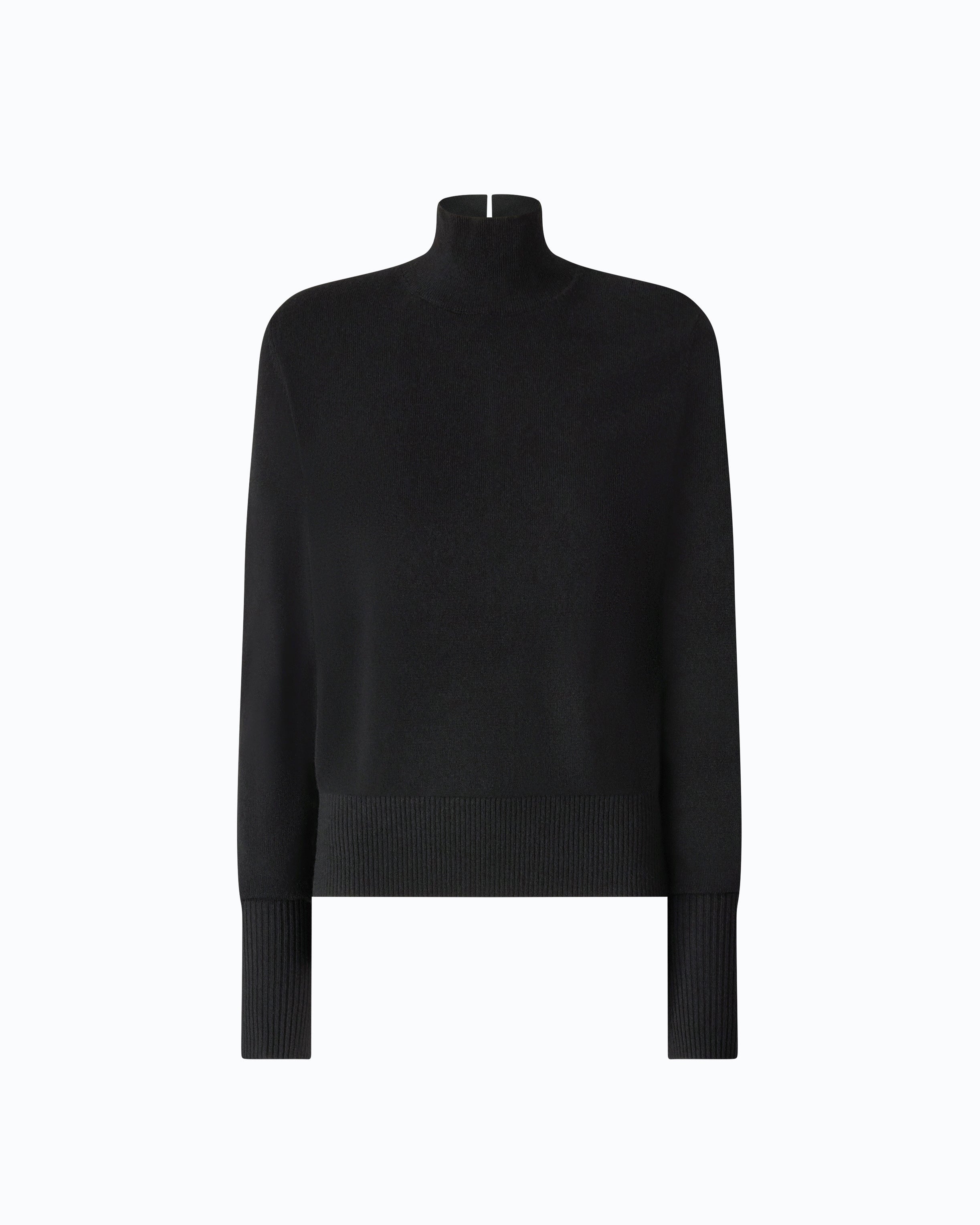 Pinko Nizza Sweater sweter czarny z golfem wełna kaszmir