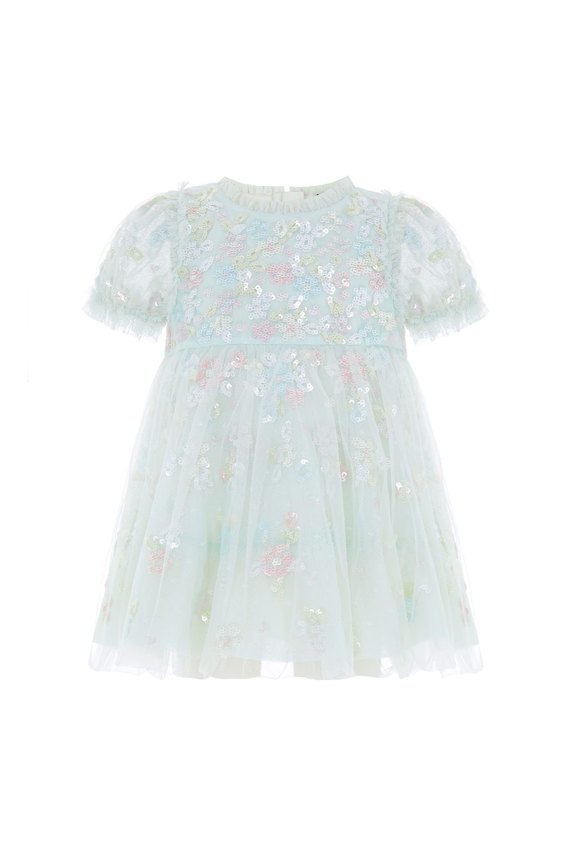 Needle & Thread Sequin Bloom Baby Dress sukienka zielona