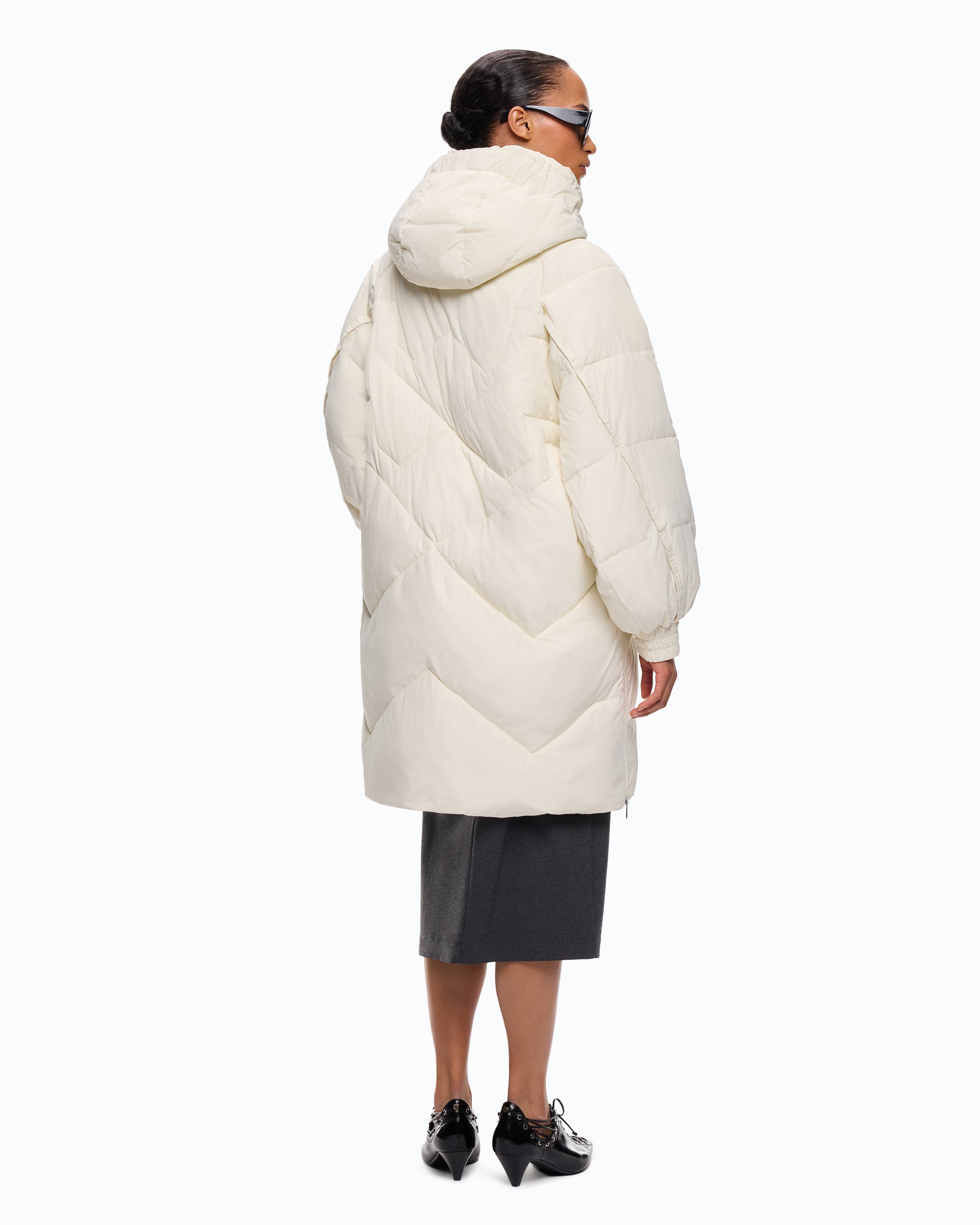 Pinko Dalia kurtka puchowa długa z kapturem oversize