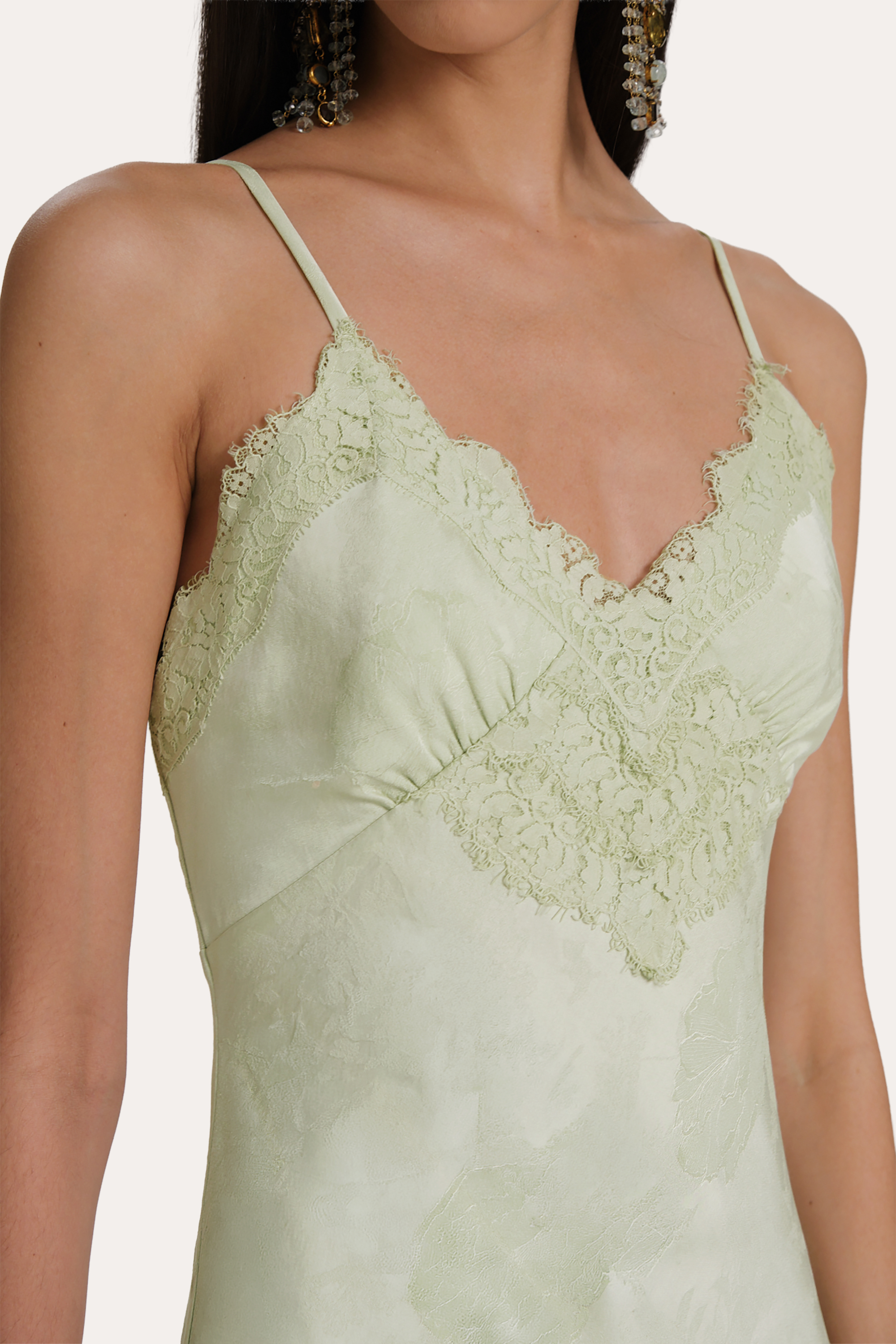 Elie Tahari Savannah Dress sukienka Sage Mist żakardowa