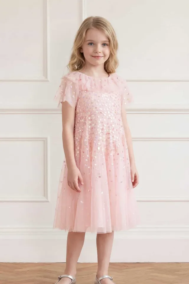 Needle & Thread Candy Dot sukienka różowa w cekiny