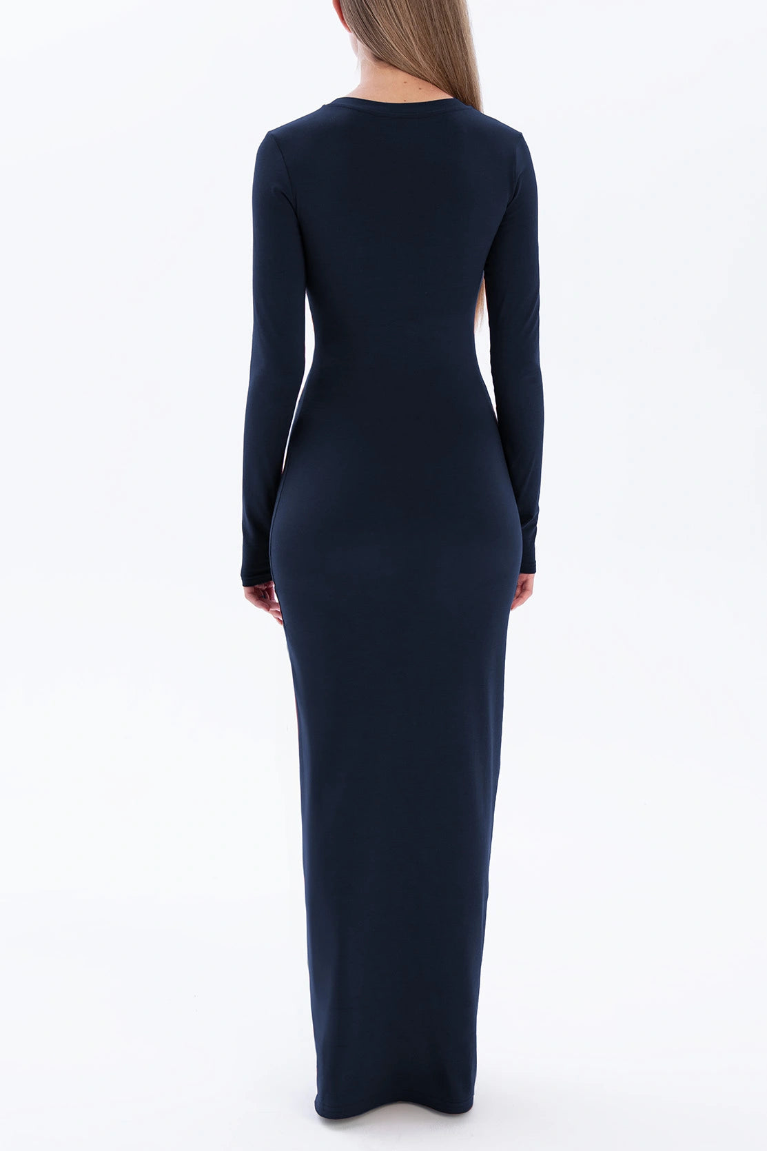 Nudyess Shape sukienka maxi dark blue XS/S bawełna