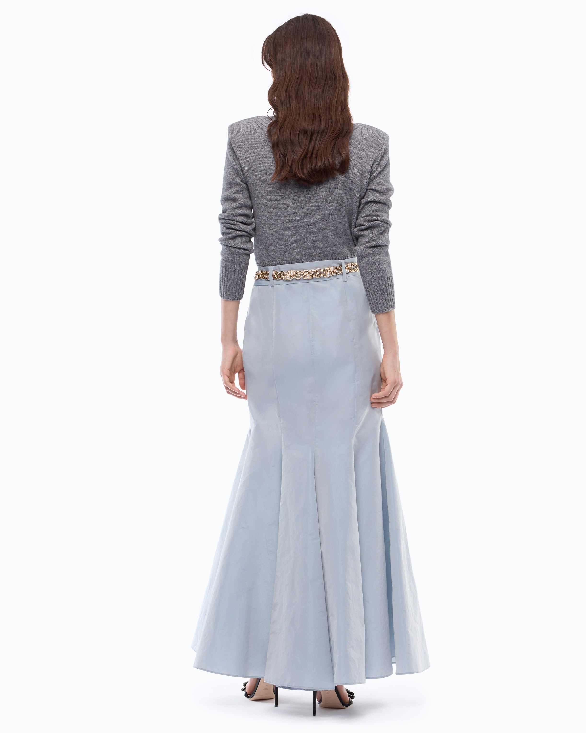 Pinko Pick-Up Skirt spódnica długa błękitna