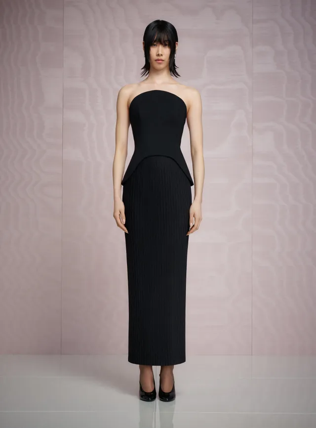Solace London Kesi Maxi sukienka wieczorowa czarna bez ramion