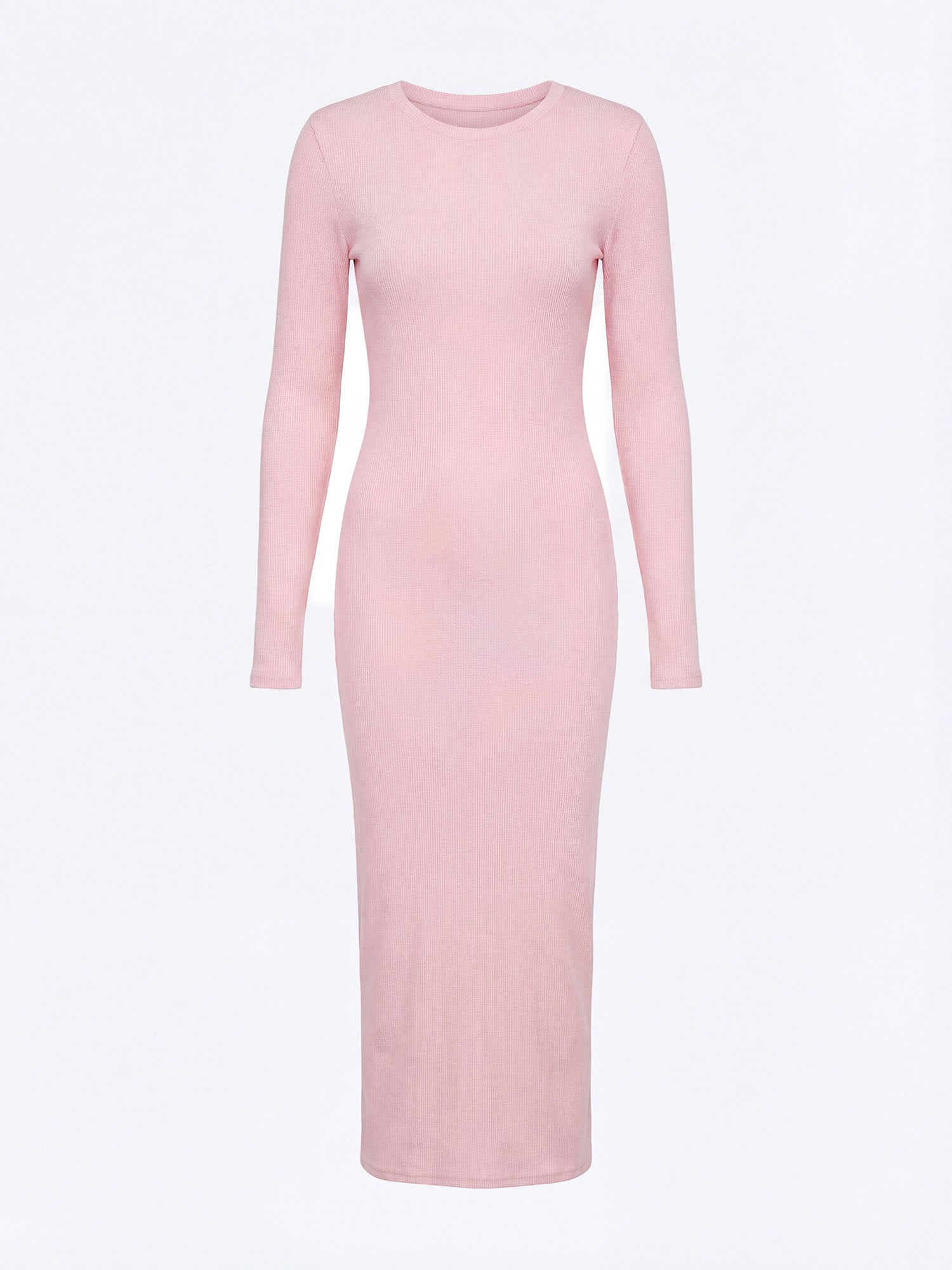 Nudyess Eos sukienka maxi Pink prążkowana