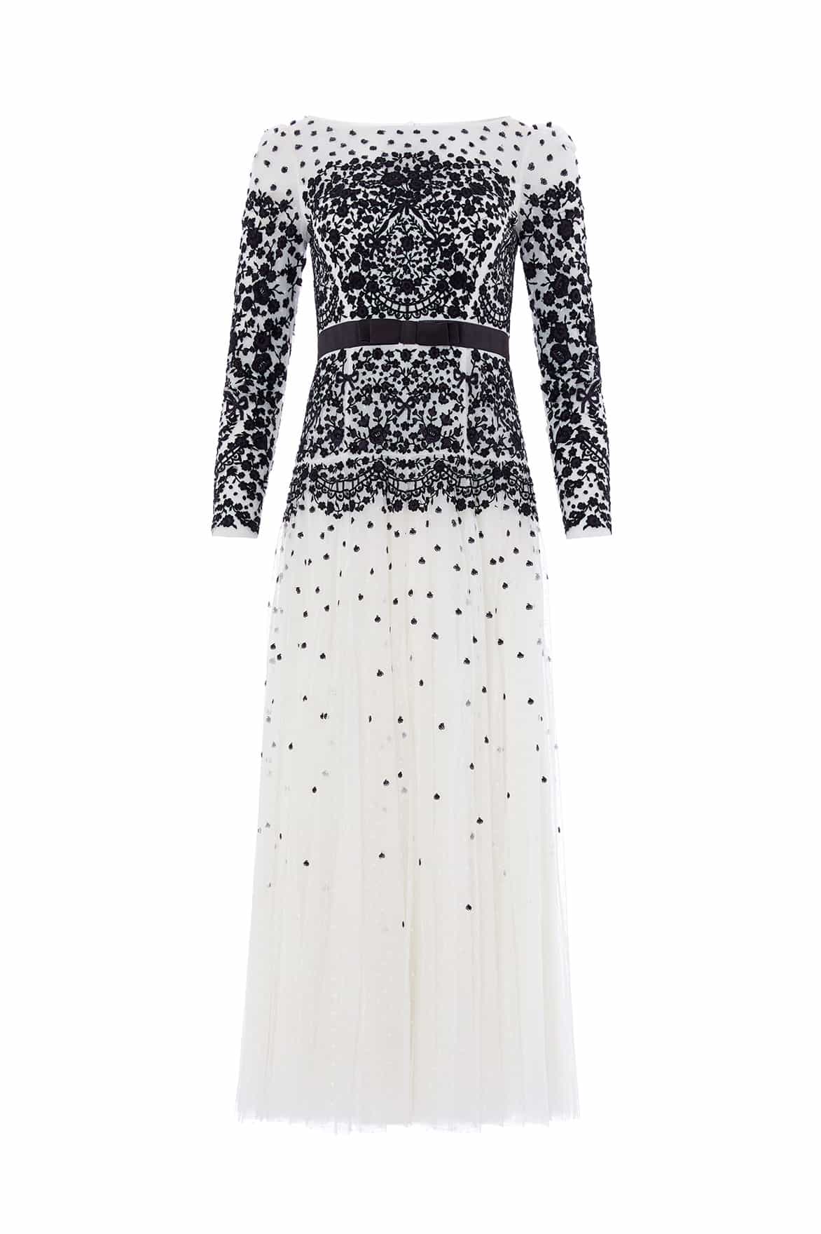 Needle & Thread Gilded Lace sukienka White