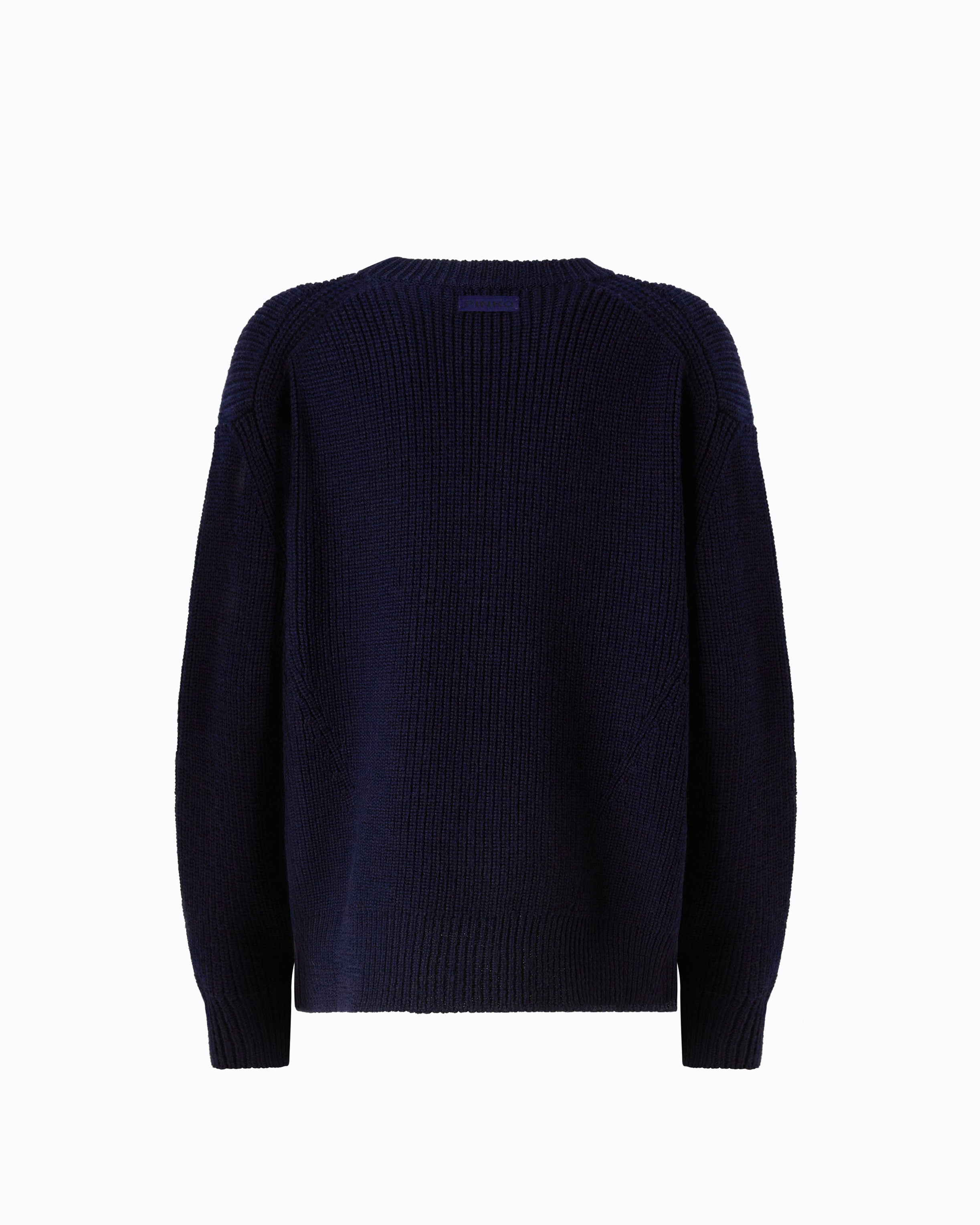 Pinko Gracidio Sweater sweter niebieski wełniany