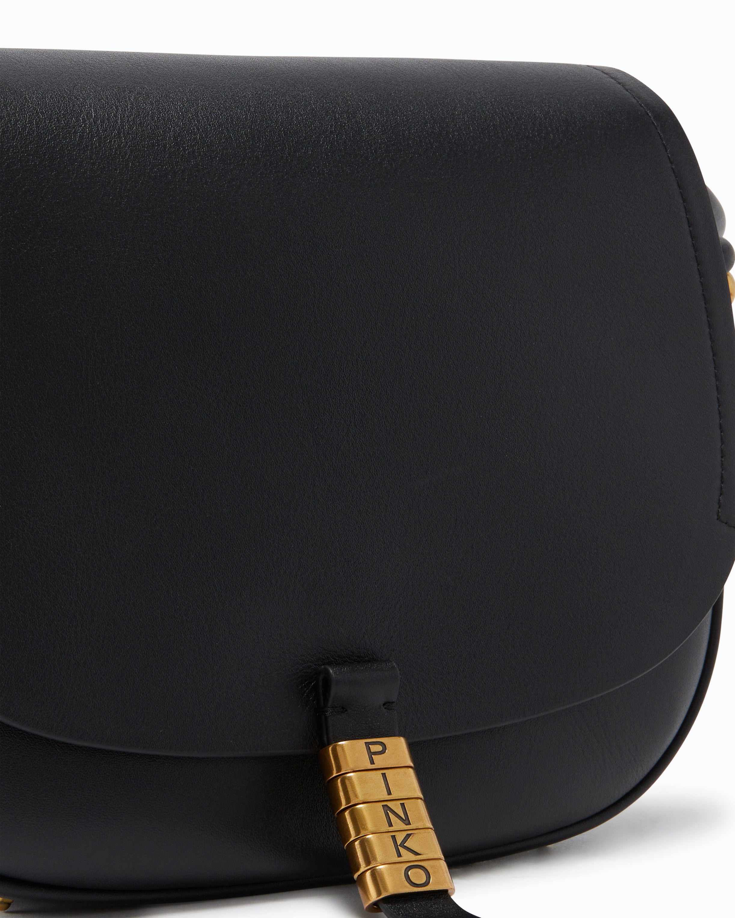 Pinko Saddle Classic torebka duża czarna skóra